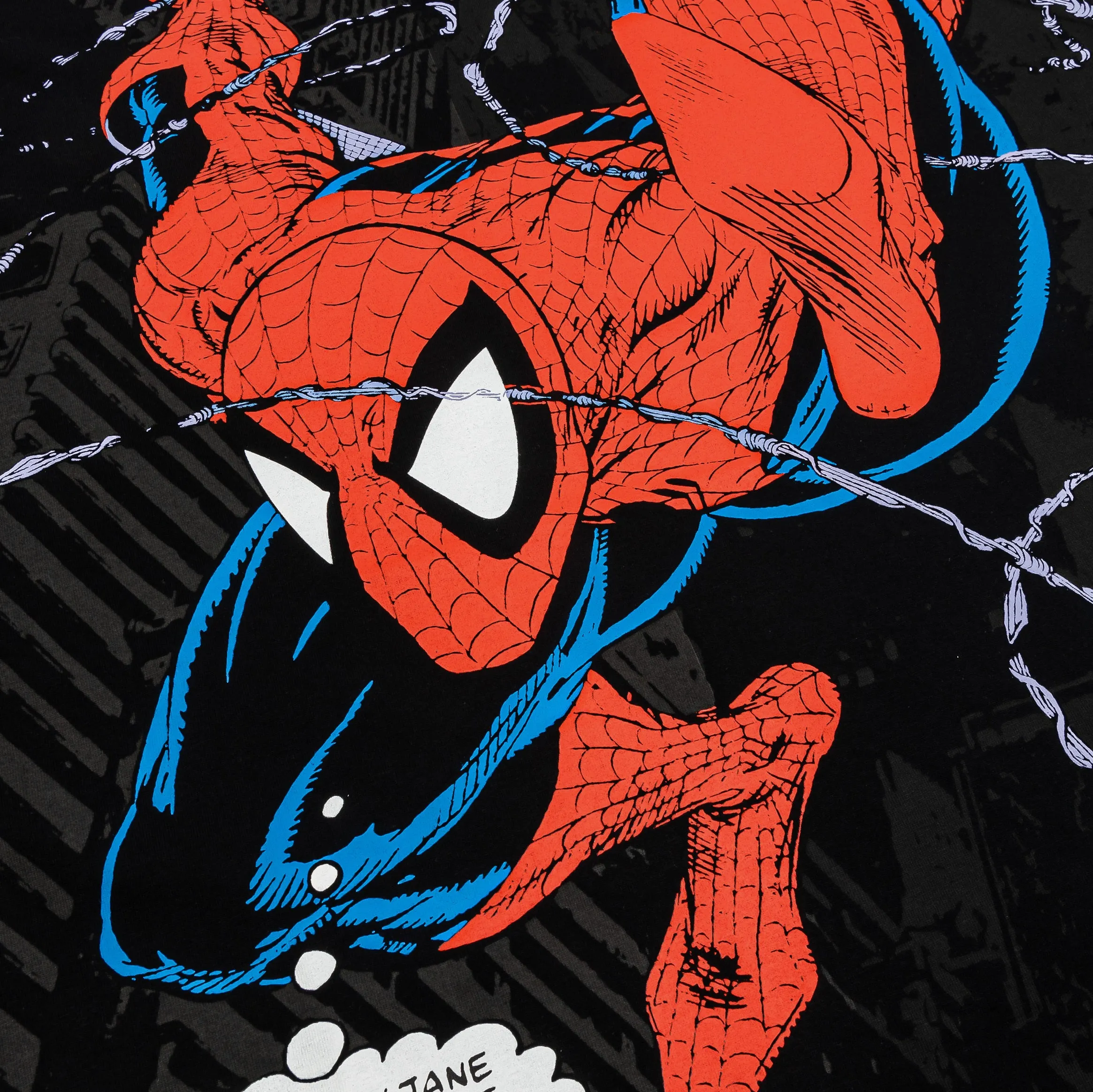 Marvel By Shoe Palace Spiderman Comic Mens Short Sleeve Shirt (Black/Red) Smooth Seam Technology Minimalist Apparel