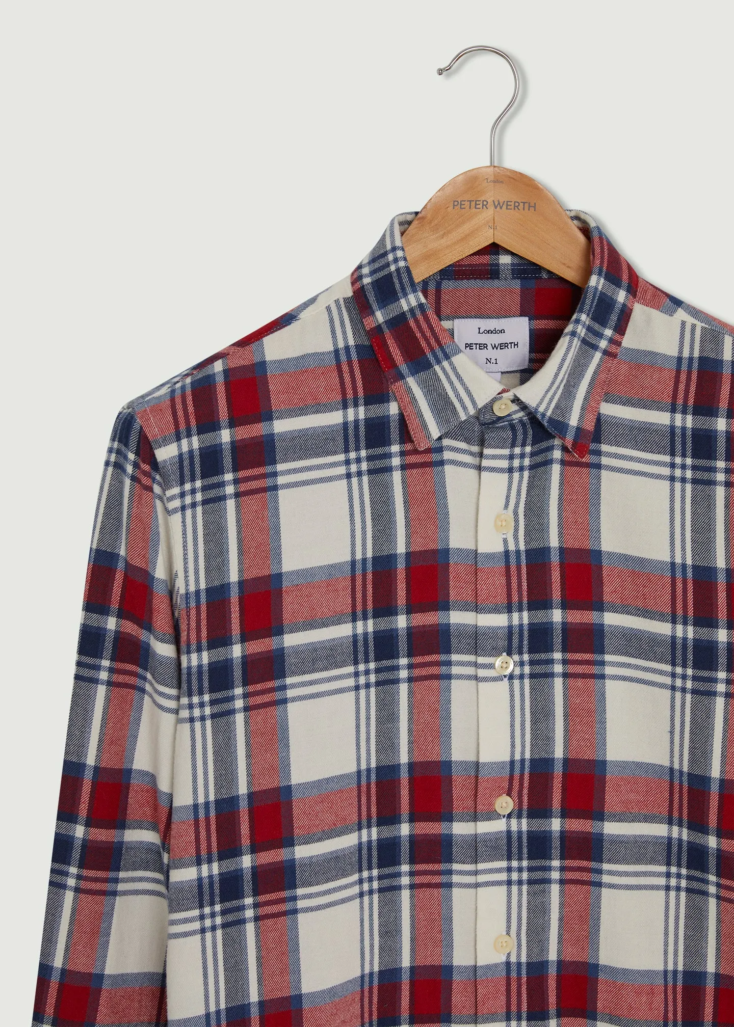 Balmain Long Sleeve Shirt - White/Red Couple Look SmoothEdging