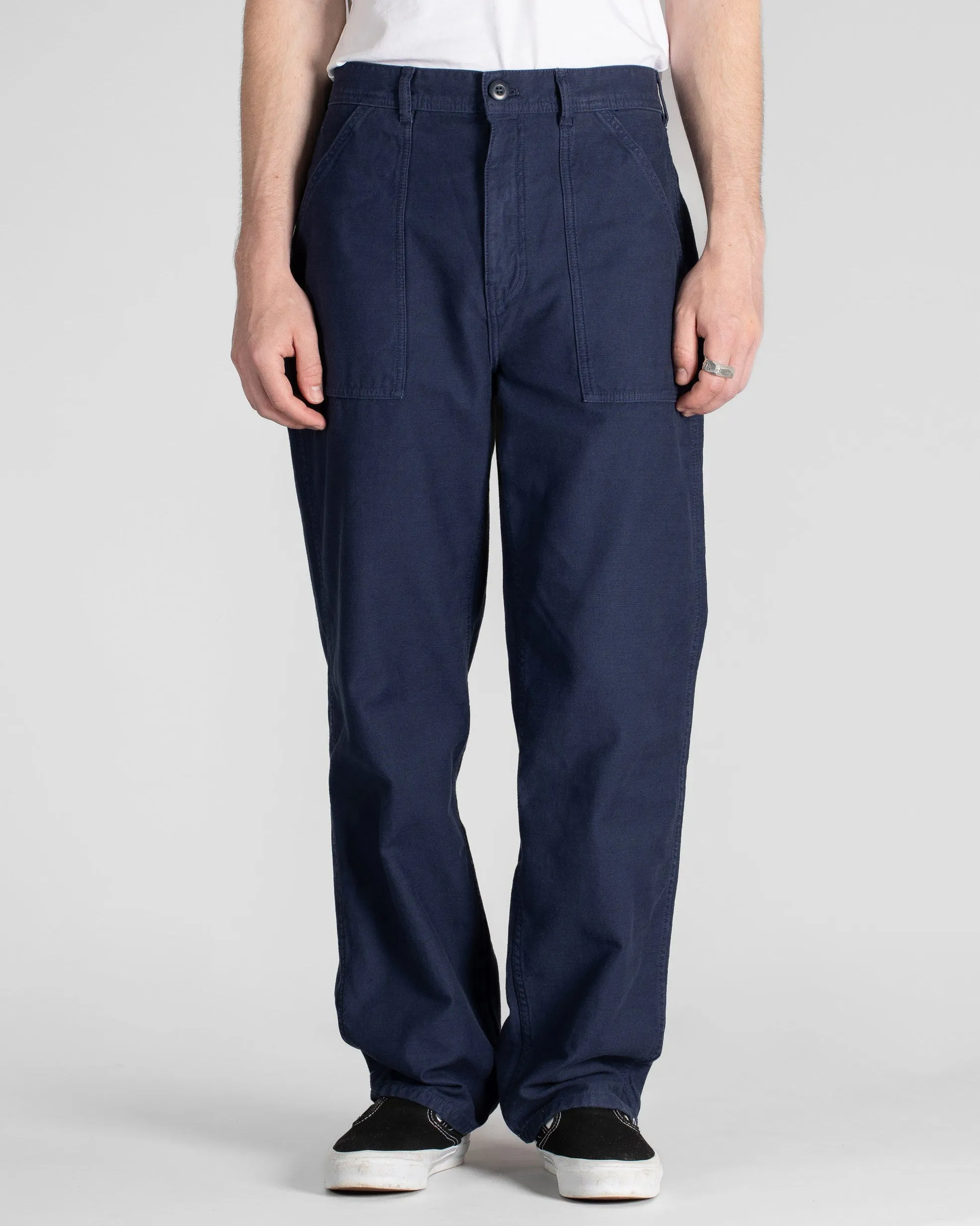 Stan Ray Fat Pant Loose Fit Fatigues - Navy Sateen General Fit Home Comfort Bold Look Sunny Vibes