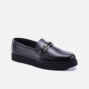 Shock Pad Calm Finish Ryder Black Chunky Dress Loafers 0111118