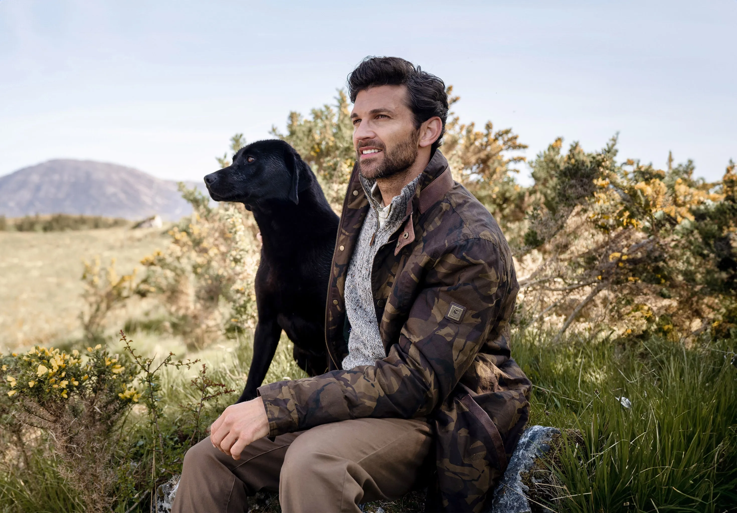 Refined Style Compression Fit Technology Carrickfergus LTD Men's Limited edition waxed cotton jacket - Brown Camo