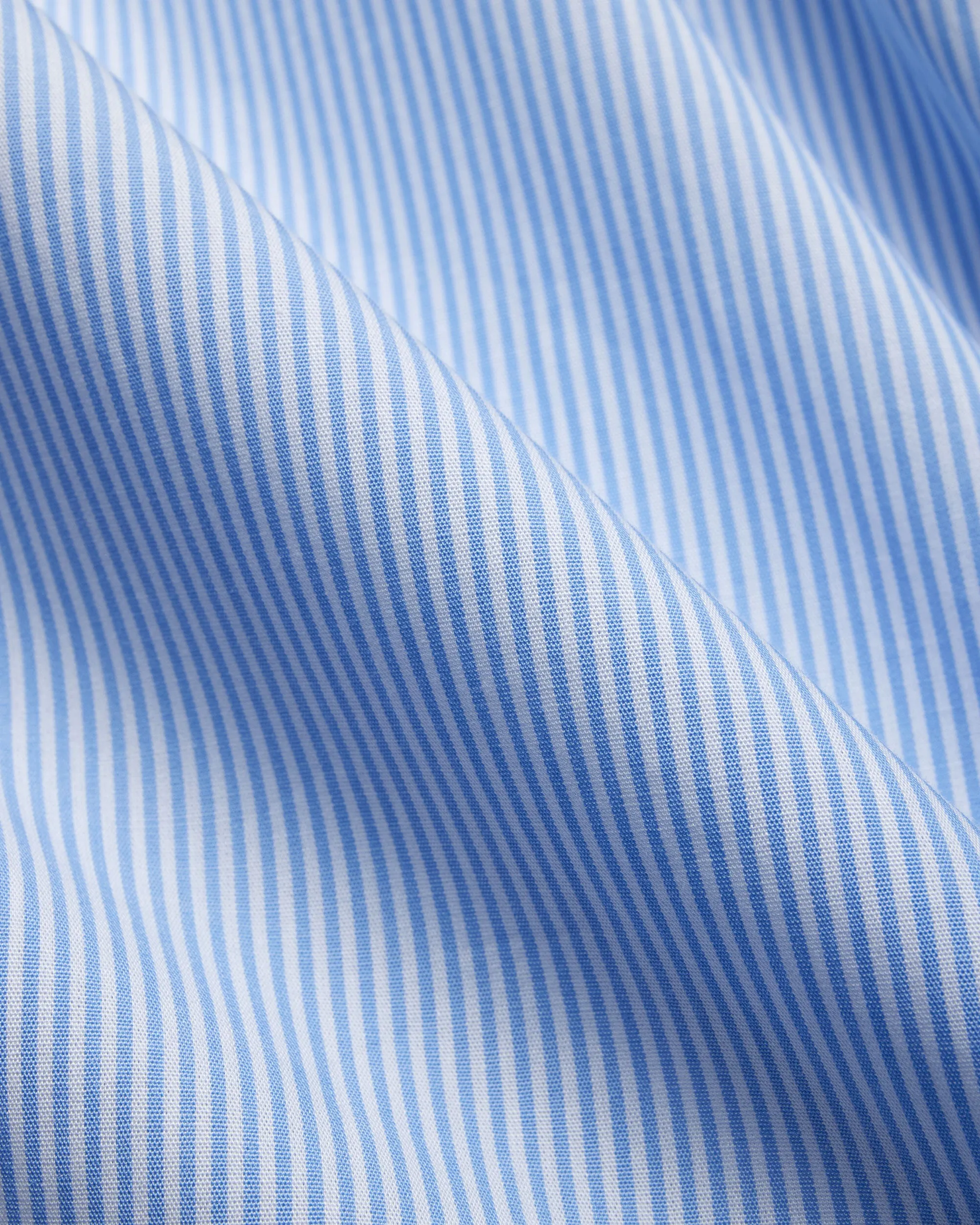 Fast Drying Reinforced Collar Made-in-Canada Medium Blue Hairline Stripe Button Down Shirt - Classic Fit