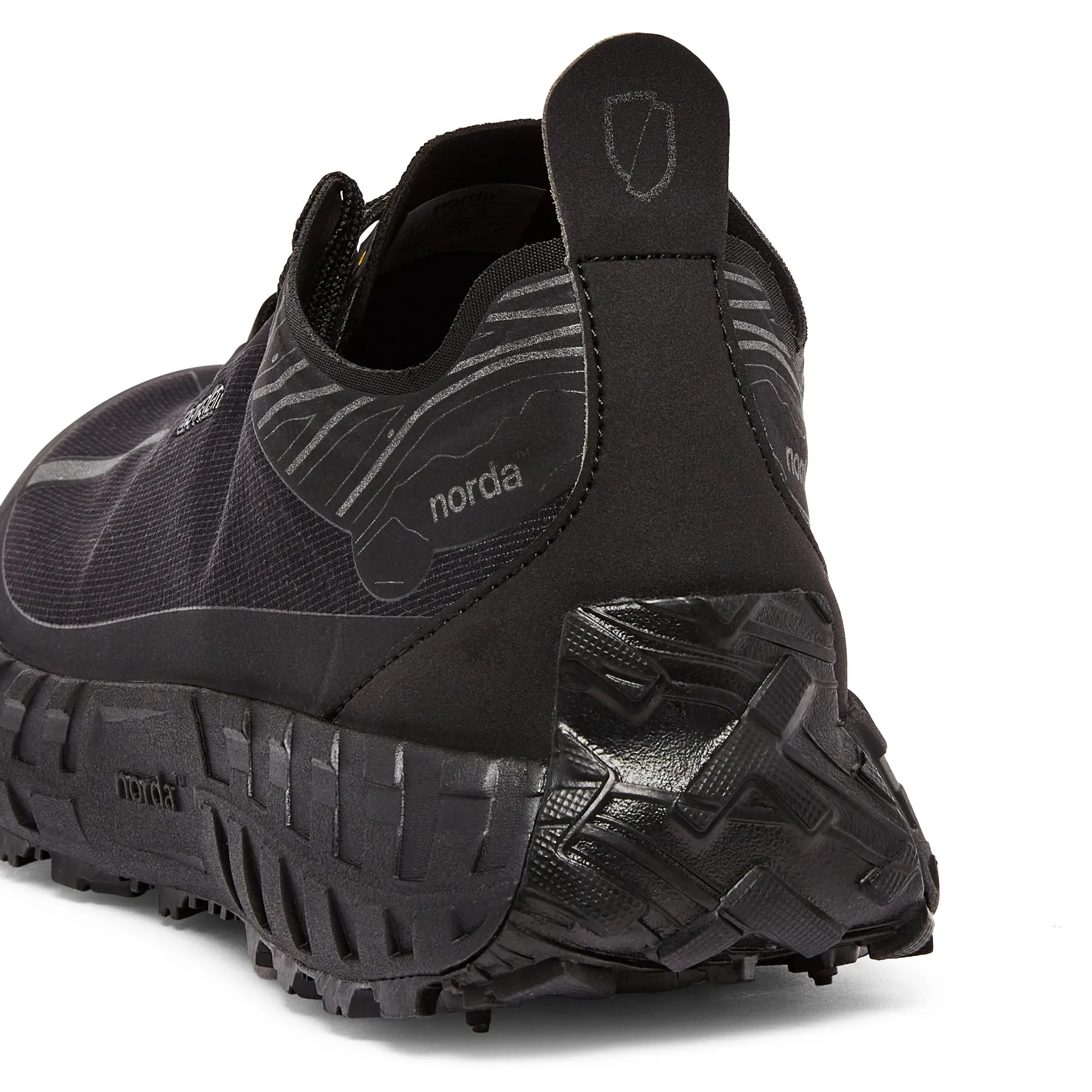 Norda 001A Trail Trainers G  Graphene Waterproof Membrane Stealth Black Bio-Dyneema? & MegaGrip Rubber (Stealth Black) Orthopedic Foam