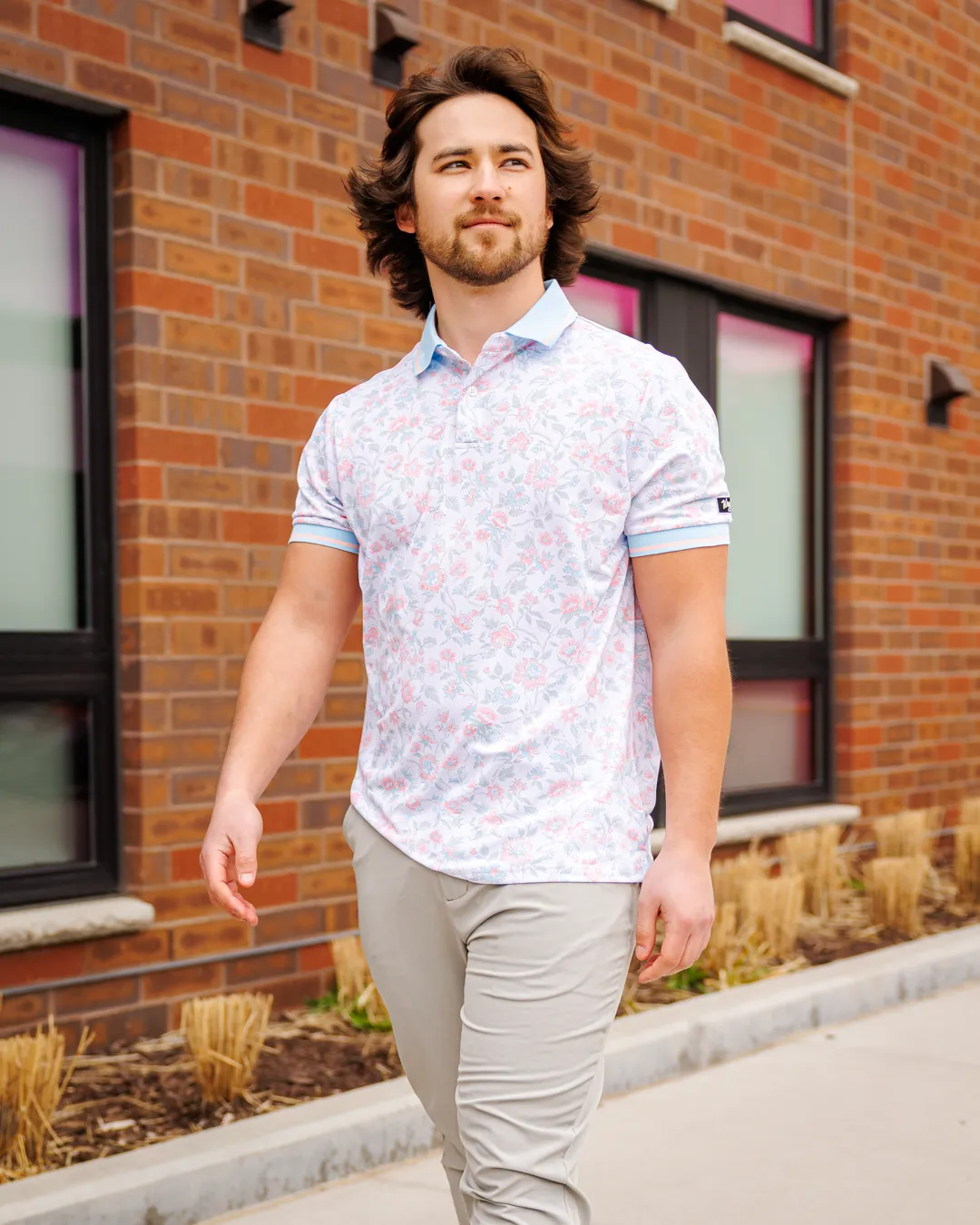 Wrinkle-Free Vintage Style Fresh Picked Men's Pique Polo