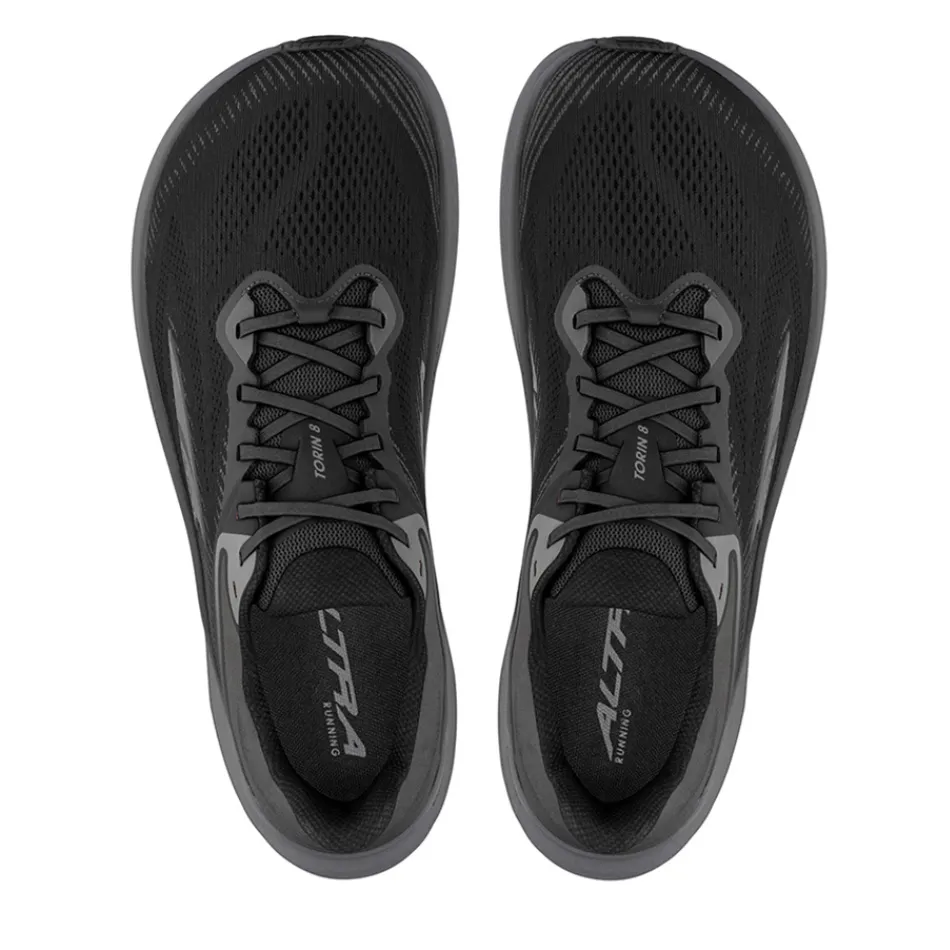 Altra Torin 8 Men's Running Shoes in Black SS25 synthetic upper shoes Reinforced Lace Holes