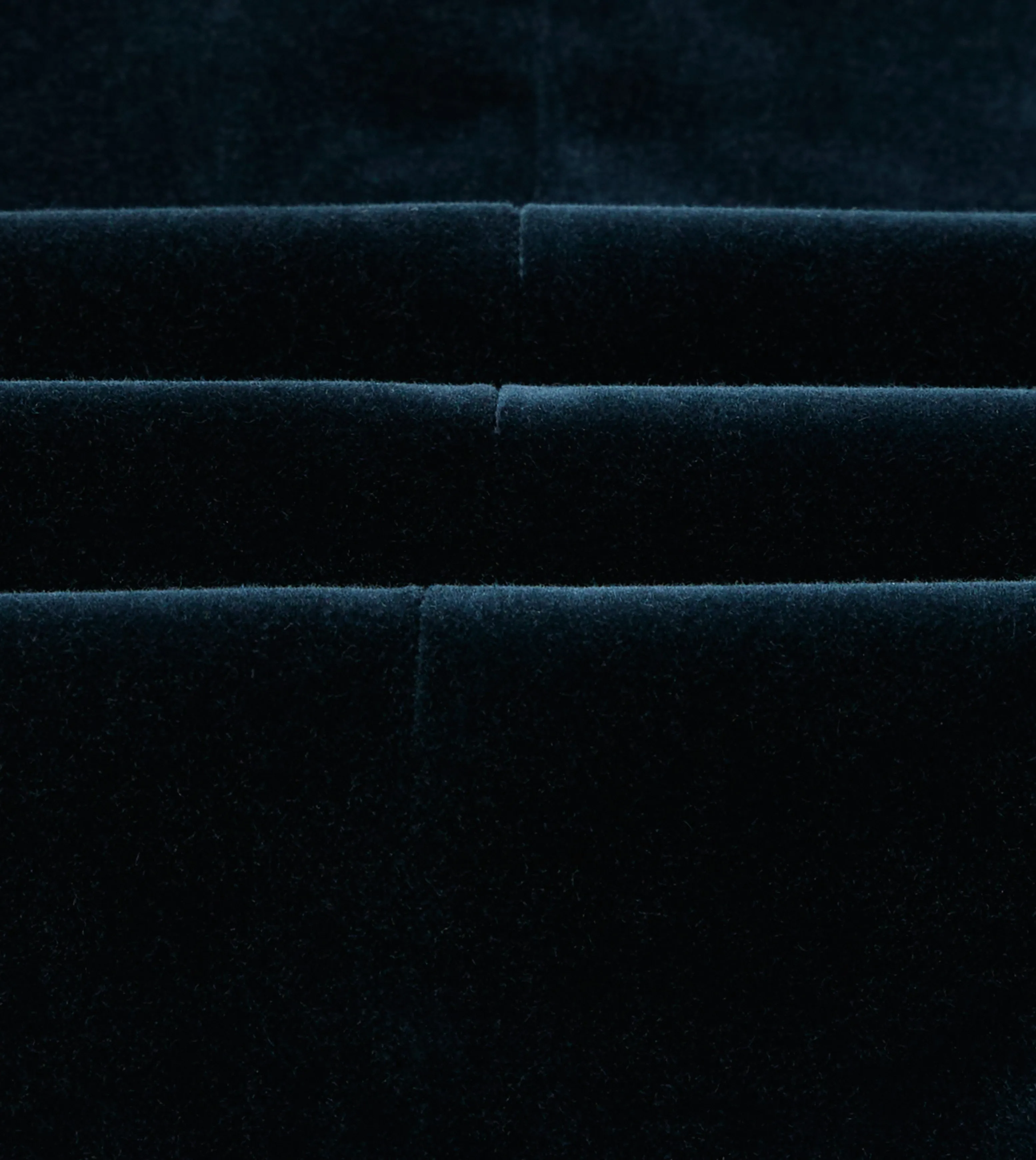 Taped Seam Technology Navy Velvet Double-Breasted Blazer