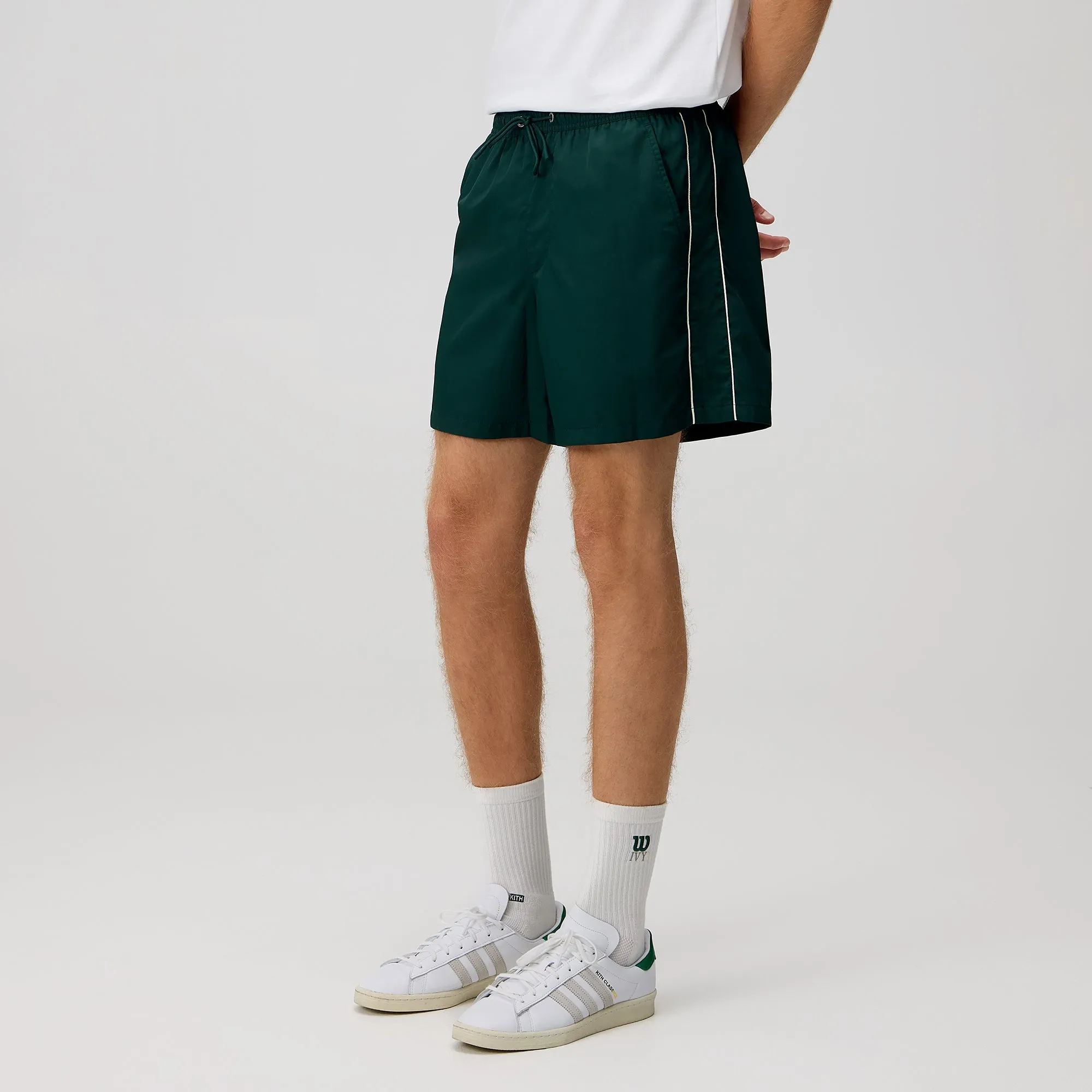 Versatile Layering Retroreflective Accents Kith Ivy Collins Swim Short - Ivy Green