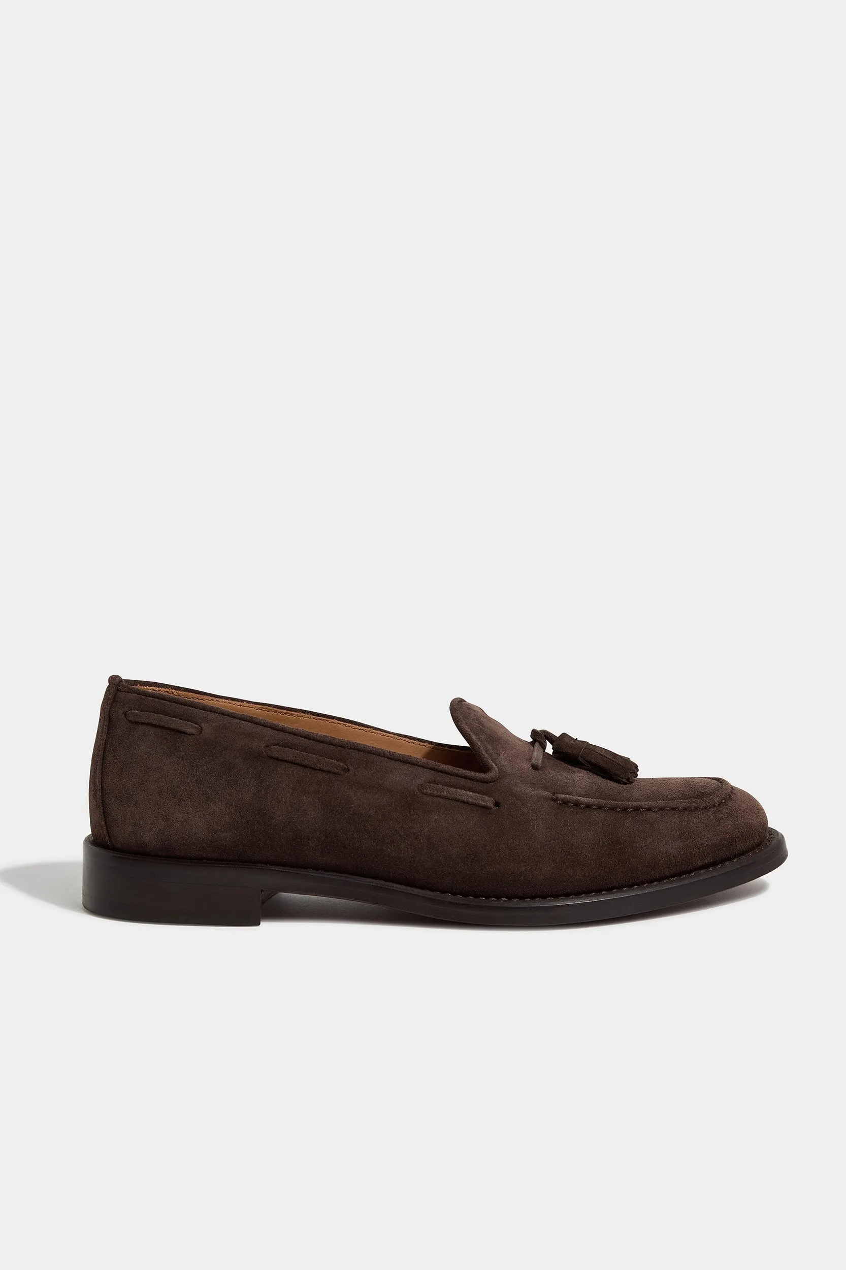 Brown suede tassel loafers - Made In Italy Sole True