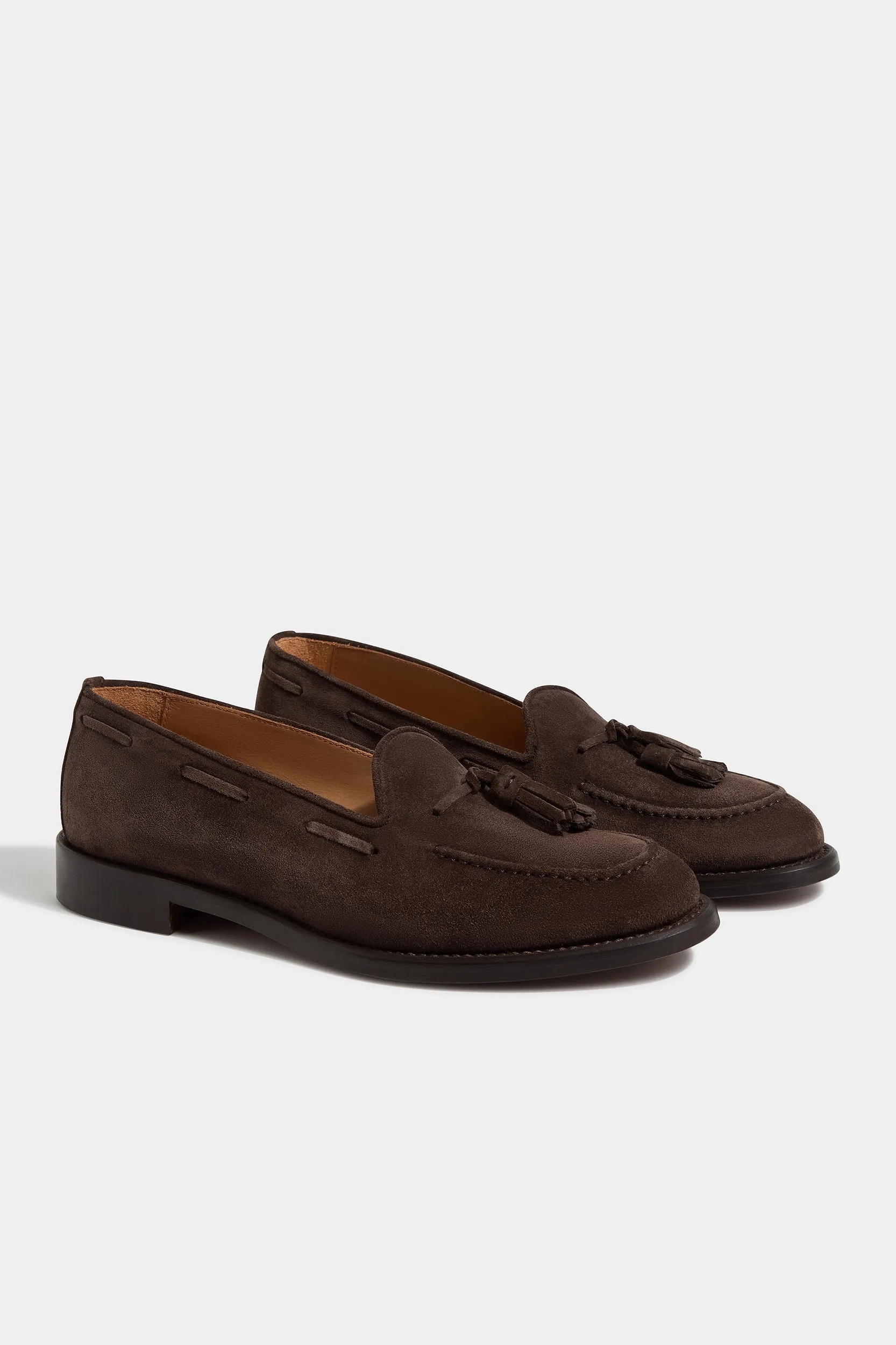 Brunch Out Brown suede tassel loafers - Made In Italy