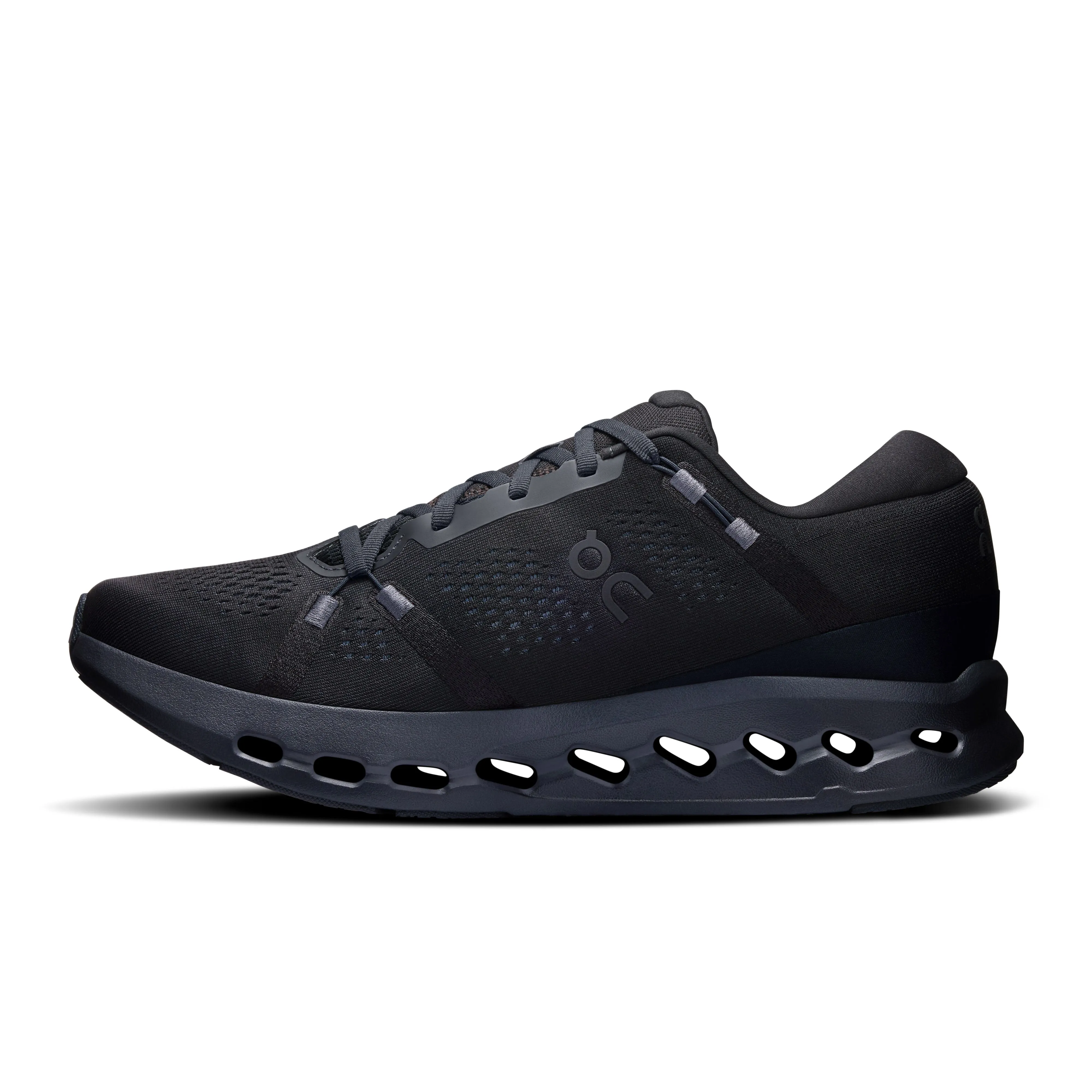 Men's On Cloudsurfer 2 Running Shoe in Black | Black Aerobic Breathability Tech Hyper Responsive Bounce