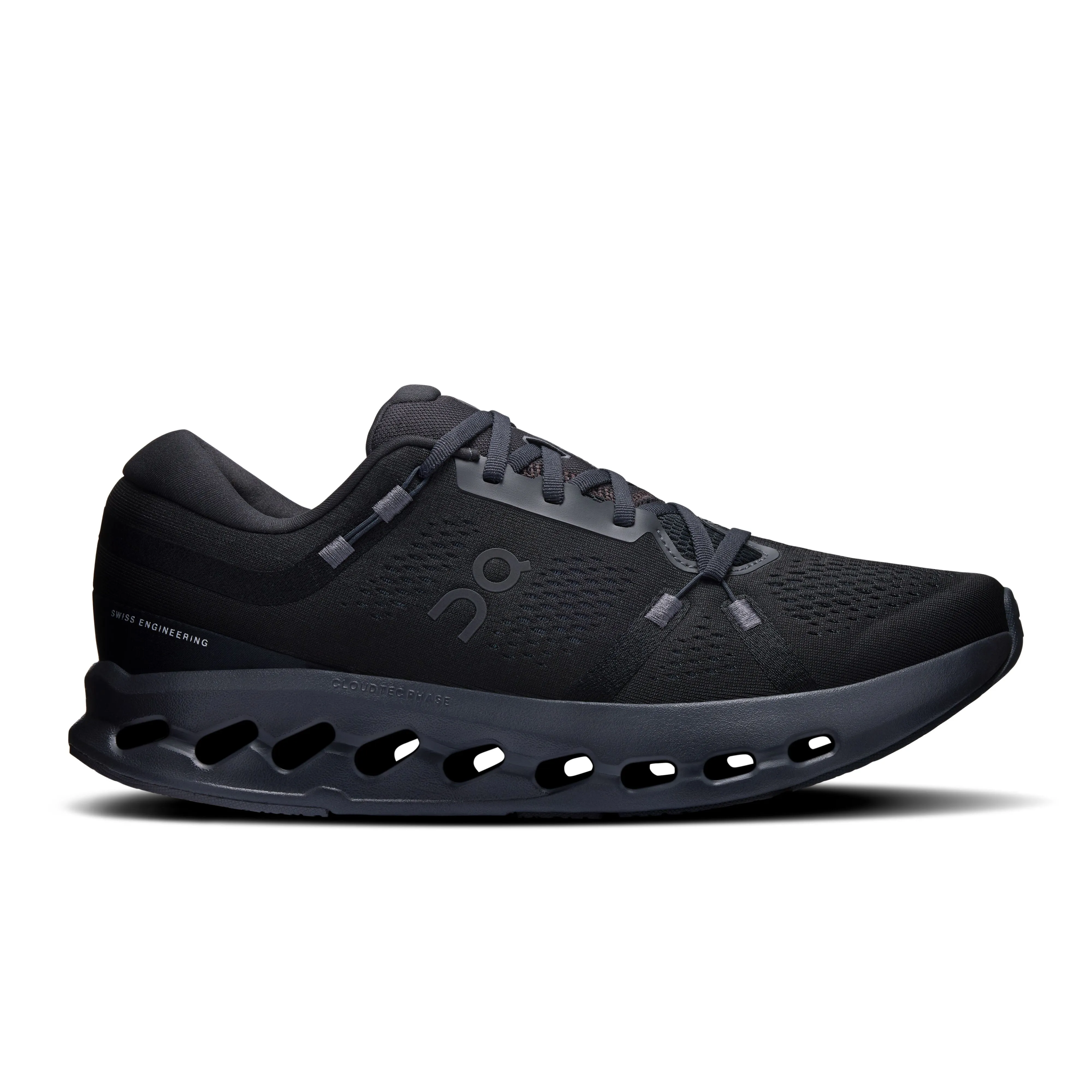 Men's On Cloudsurfer 2 Running Shoe in Black | Black Breathable Shoes marathon running shoes