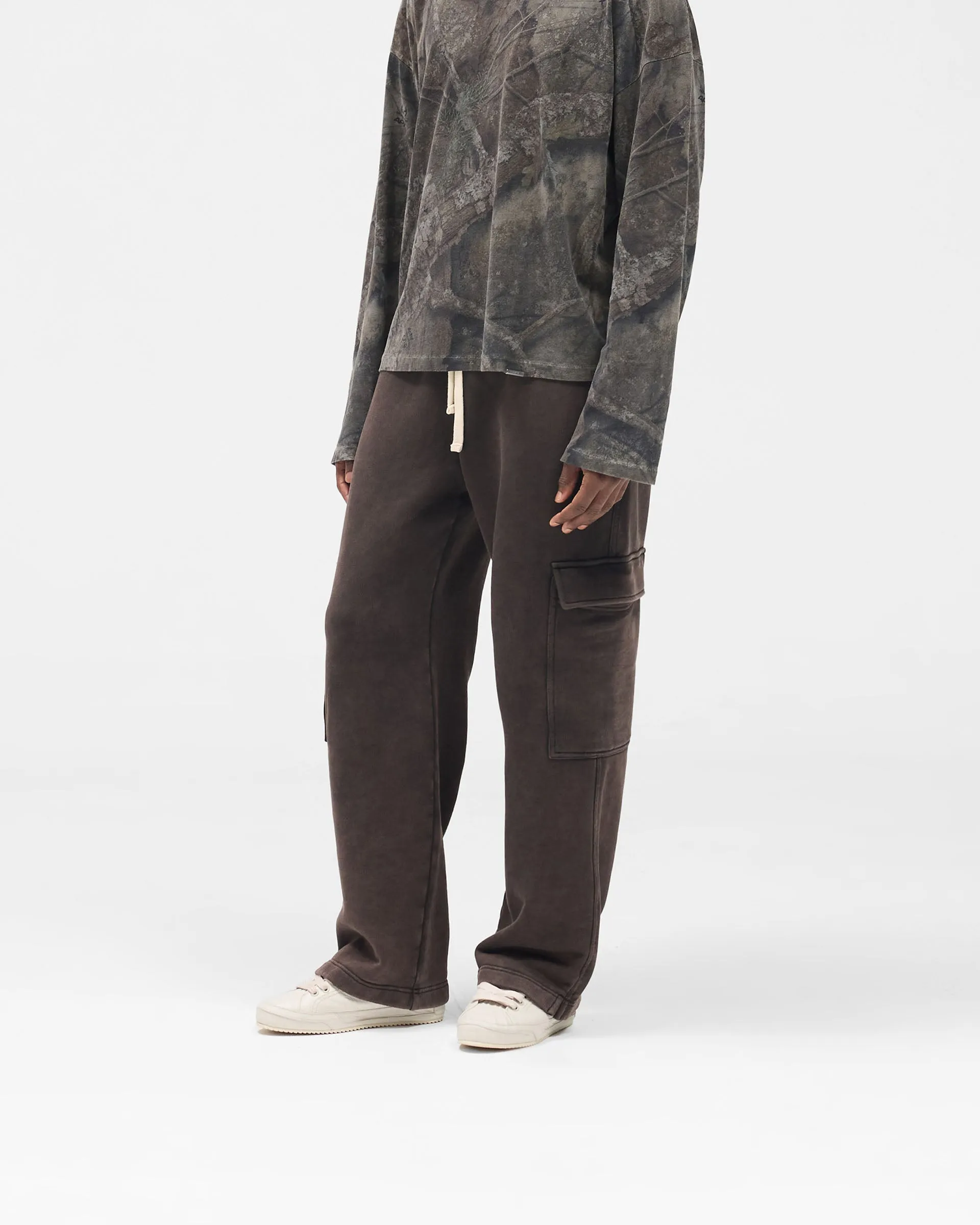 AntiPillingFabric tech fabric Initial Cargo Sweatpants - Coffee