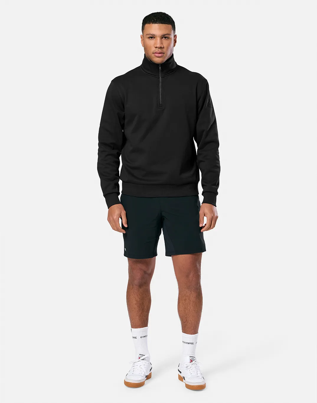 Trendy Outfit Comfort Hoodie Clubhouse Half Zip in Black