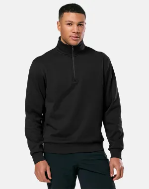 Minimal Fashion product social responsibility Clubhouse Half Zip in Black