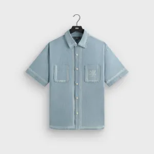Auxiliary Attachment Points Kith Chambray Paxton Short Sleeve Buttondown -  Light Indigo