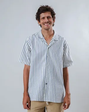 Sailor Aloha Shirt Blue sporty wear Sleek Silhouette