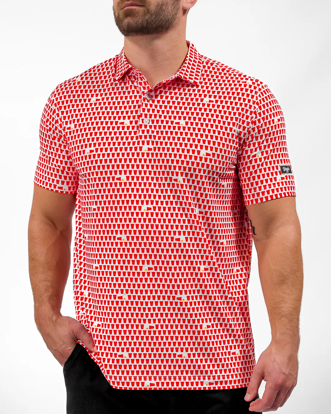 Layered Collar Fall Foliage Solo Men's Polo