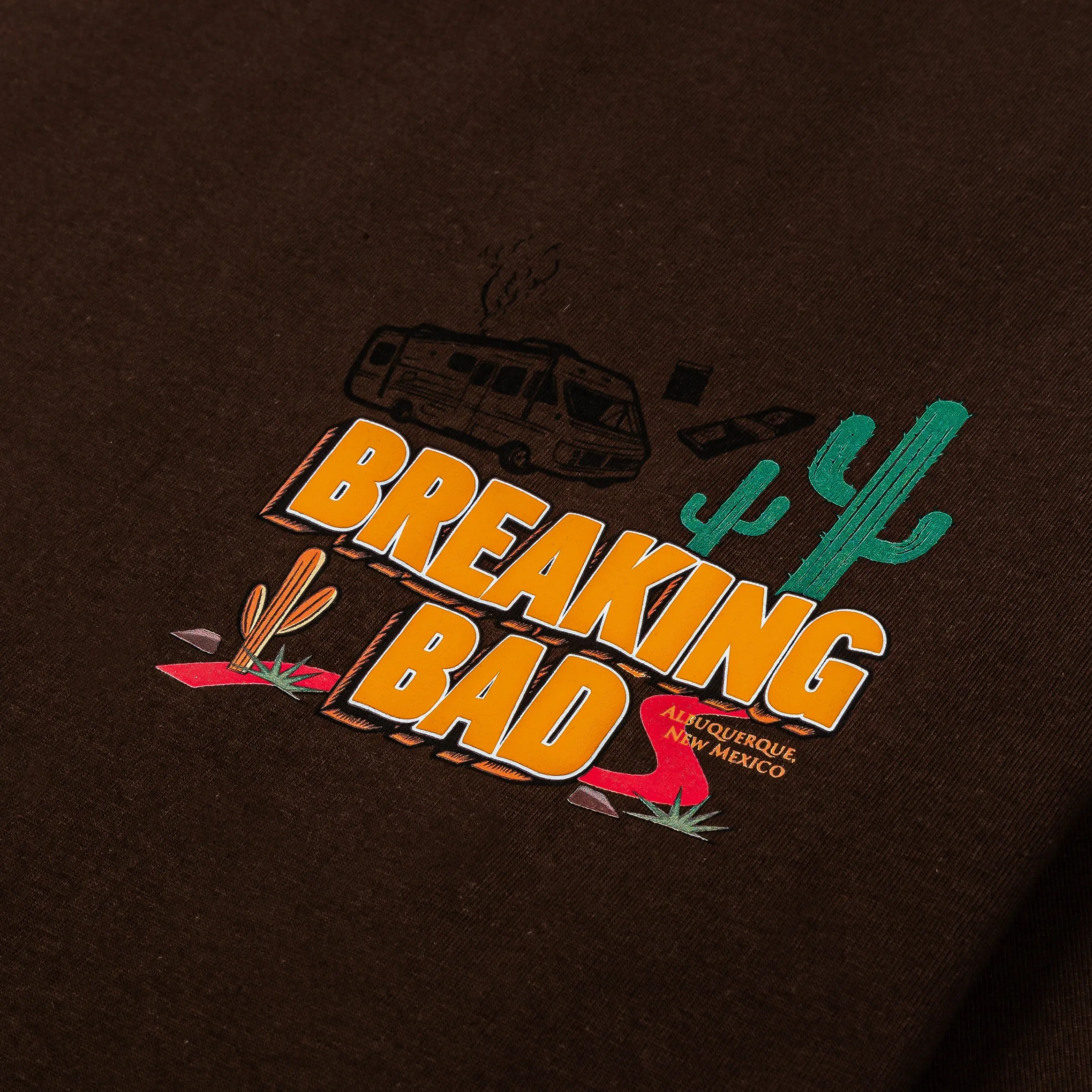 SP x Breaking Bad Vamanos Pest Mens Short Sleeve Shirt (Brown/White) Thermal Regulation Fabric Fashionable Piece