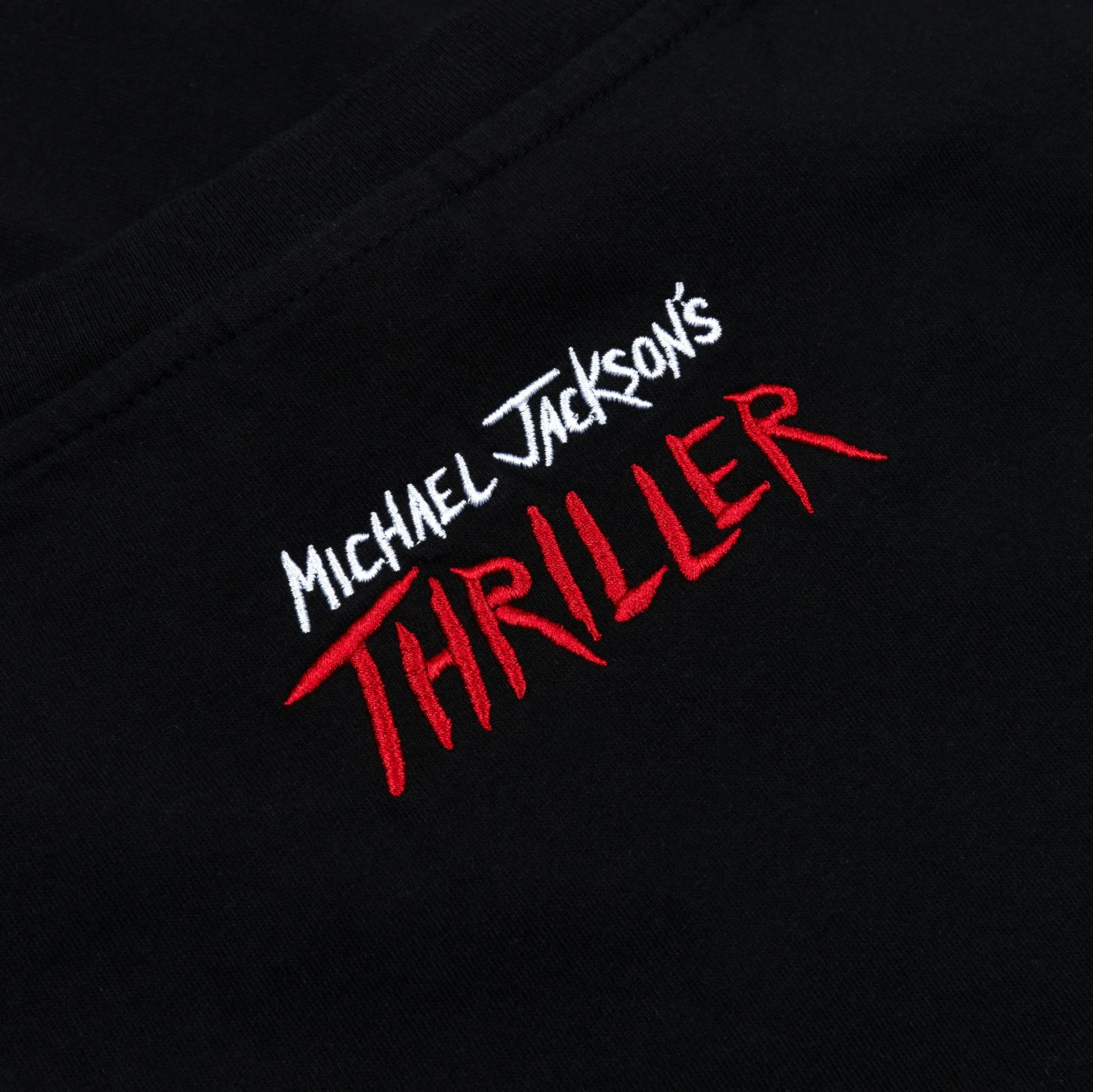 Glossy Look SP x Michael Jackson Thriller Horror Mens Short Sleeve Shirt (Black/Red)
