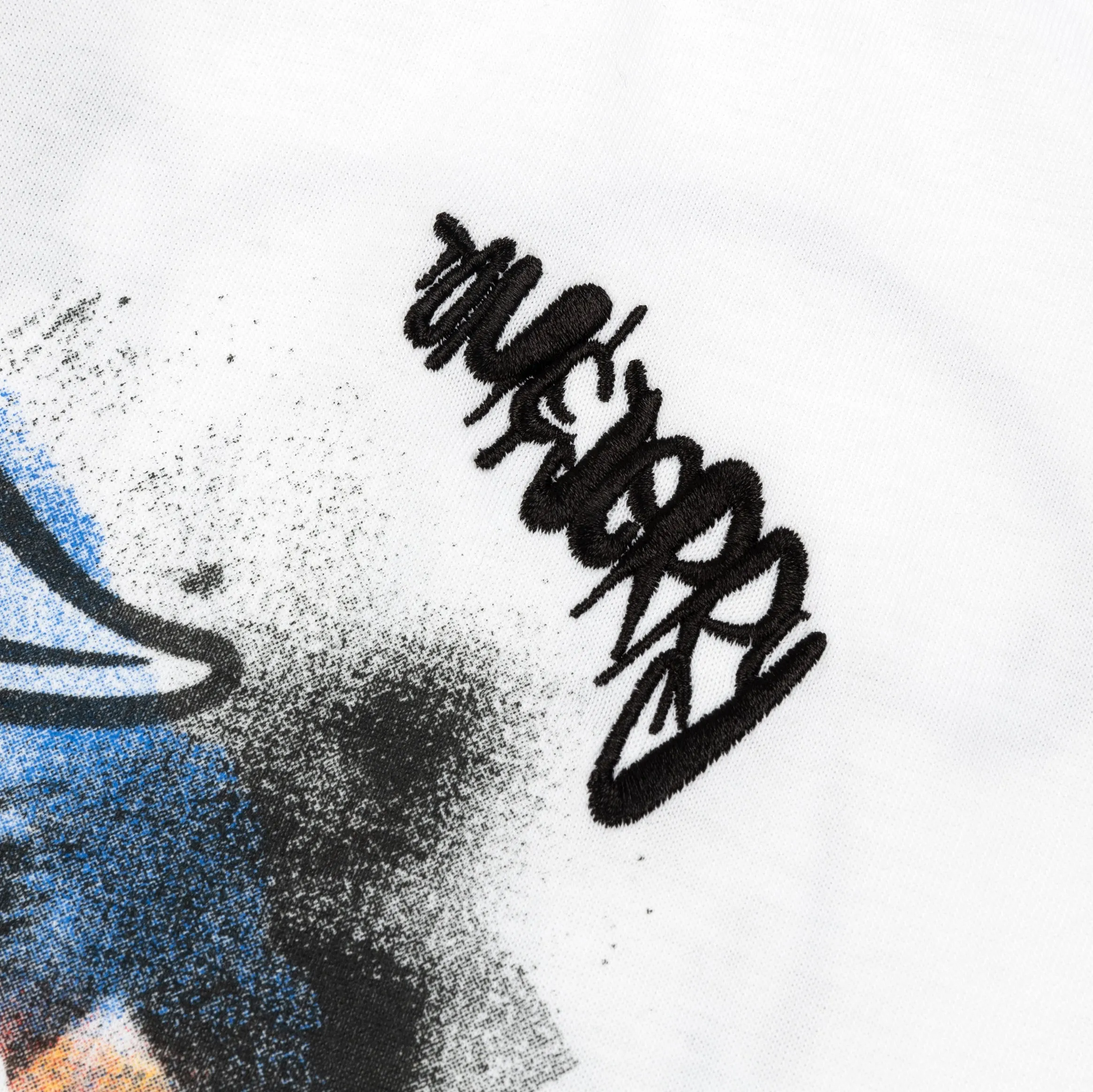 SP x Tom and Jerry Spray Paint Mens Short Sleeve Shirt (White/Black) Breathable Essentials