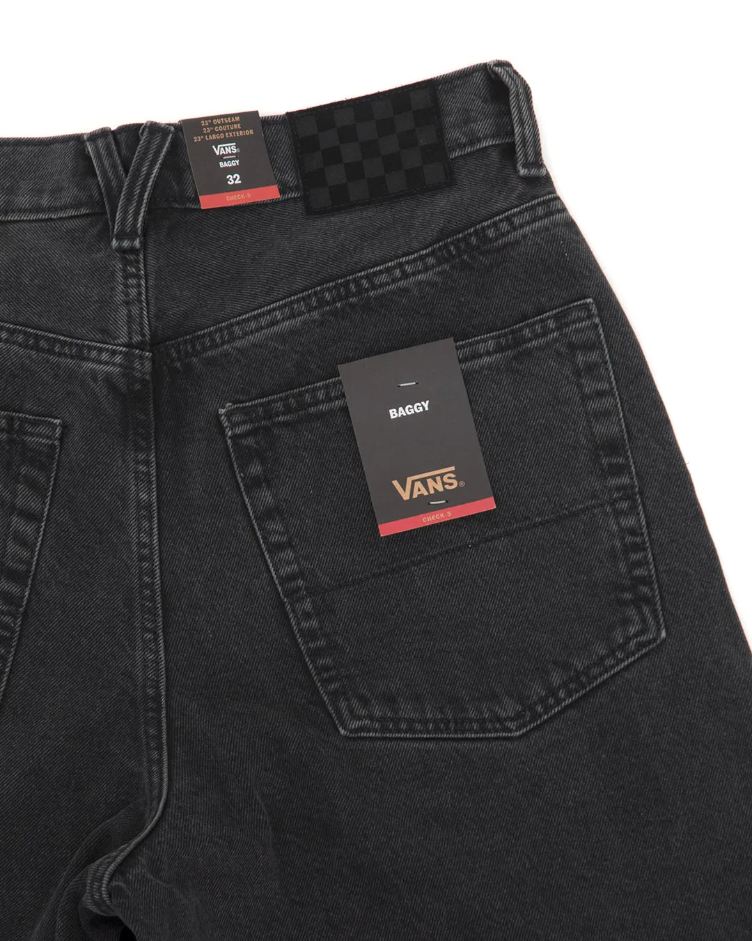 Breathable Stretch Check-5 Baggy Denim Shorts (Washed Black) VBU (S)