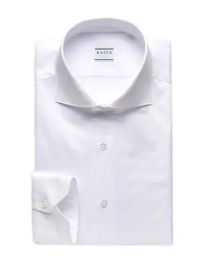 ID7232-Xacus Slim Fit White Cutaway formal dinner Vintage Style