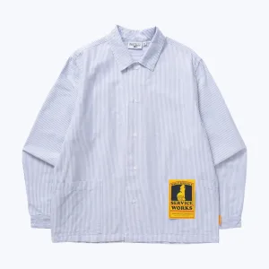 Edgy style Service Works Waiter Shirt Oxford Blue Stripe