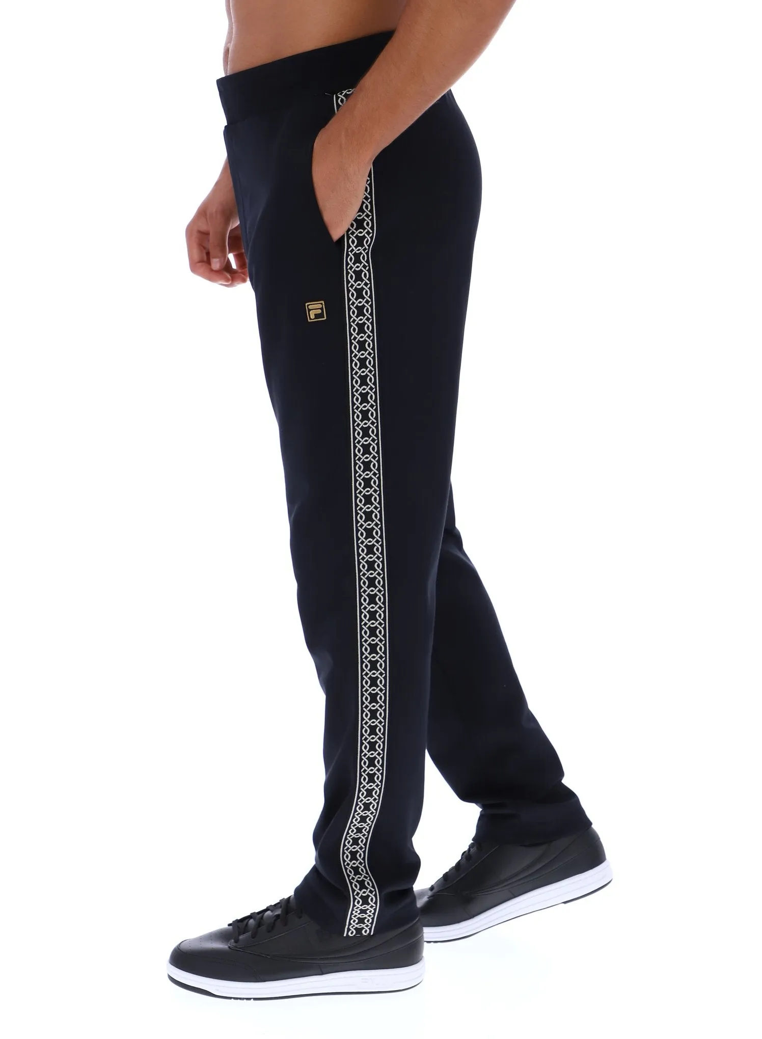 Layton Straight Leg Pants with Tape Detail Form Fitting