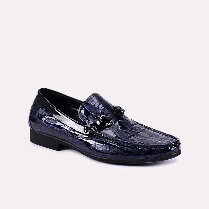 Stalker Blue Moccasin Dress Shoes 0111057 Office Meeting