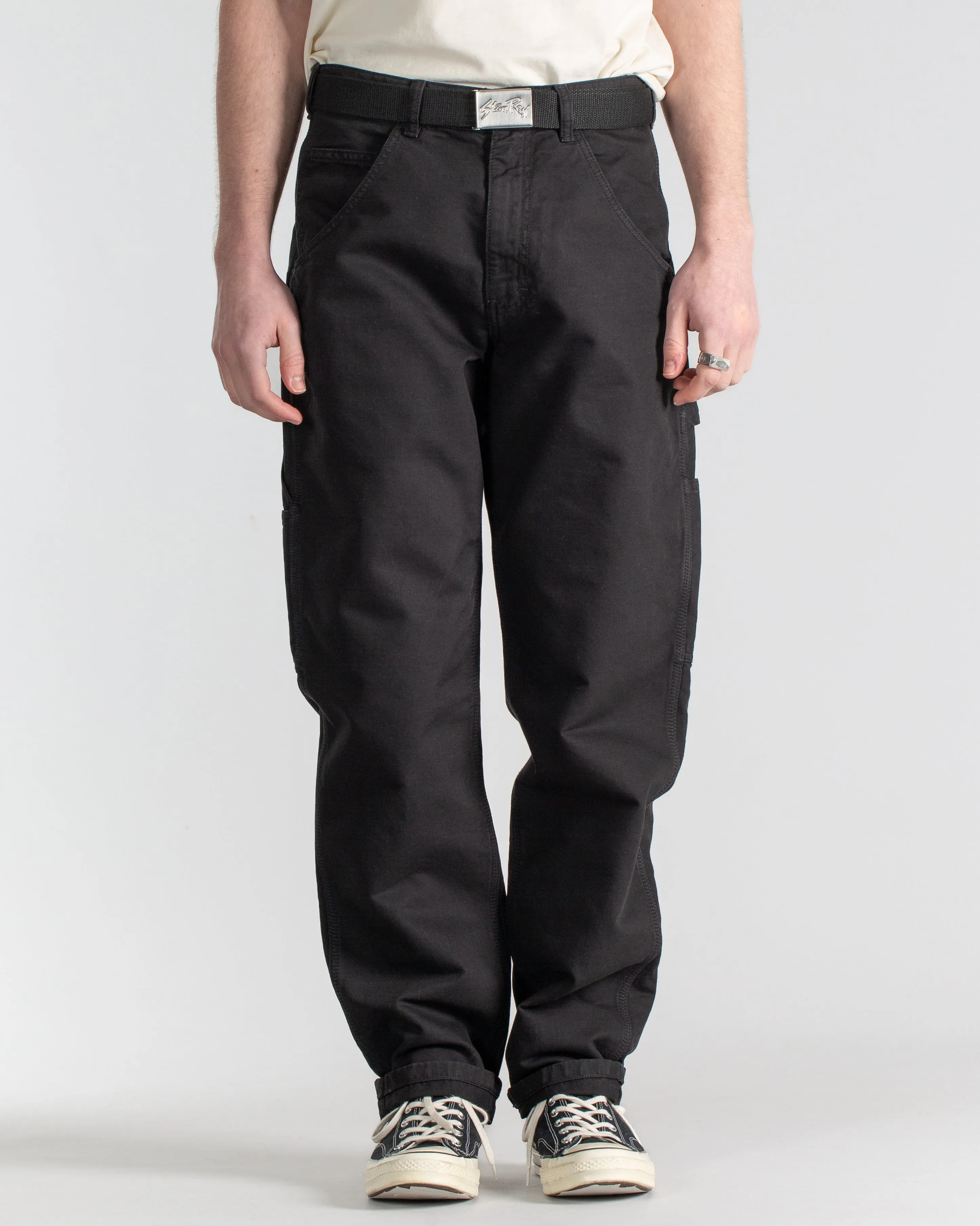Standard Piece Traveler Gear Smart Casual Stan Ray 80s Painter Relaxed Tapered Pants - Black Twill