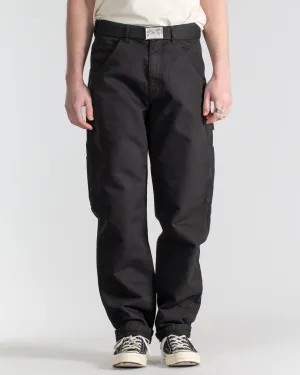 Functional Waistband Modern Comfort Stan Ray 80s Painter Relaxed Tapered Pants - Black Twill