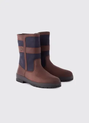 Minimal Silhouette Ventilated Roscommon Men's Short Rain Boot - Navy/Brown