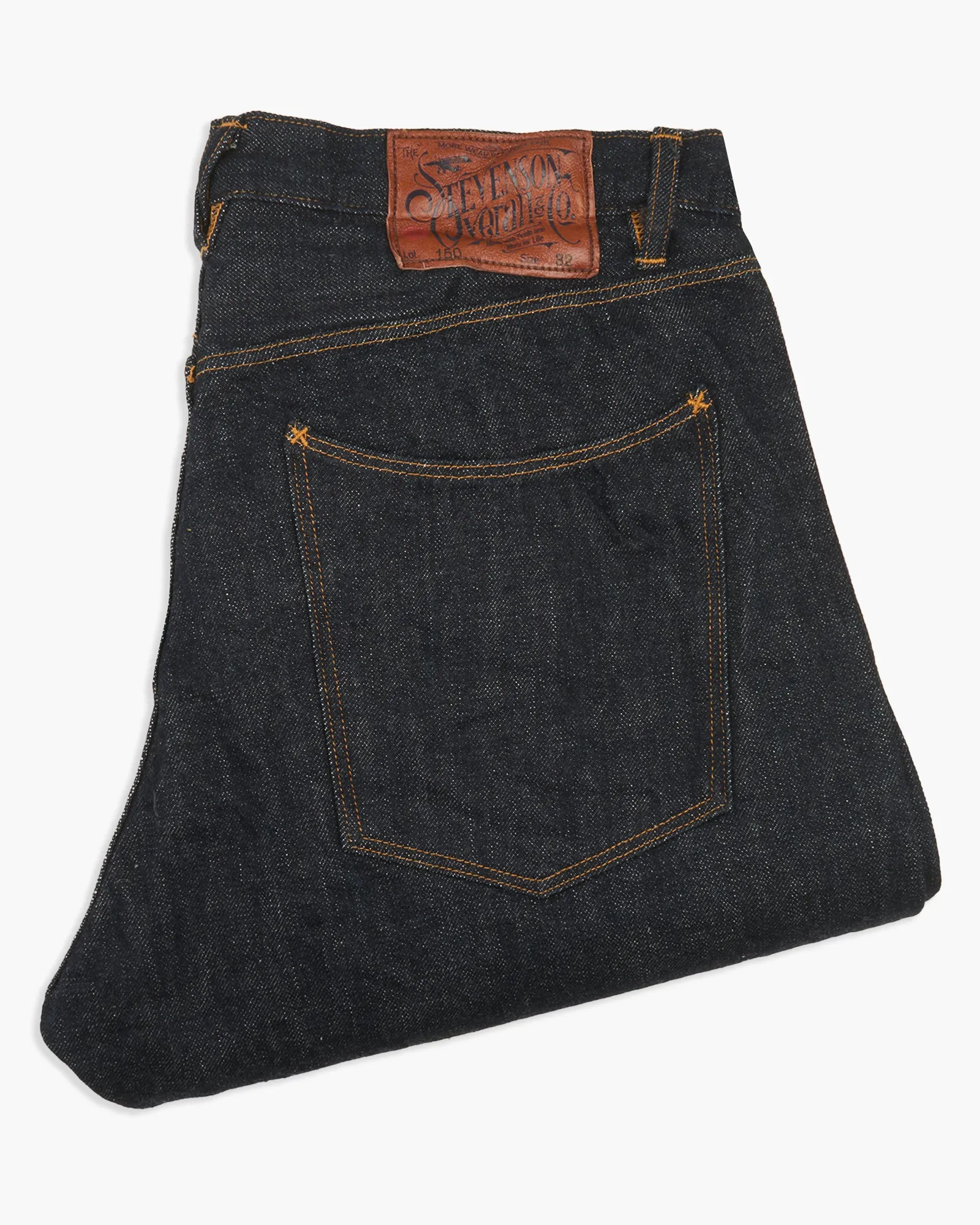 Stevenson Overall Co. Encinitas 150 Regular Straight 13oz Selvedge Mens Jeans - Indigo One Wash Simple clothing