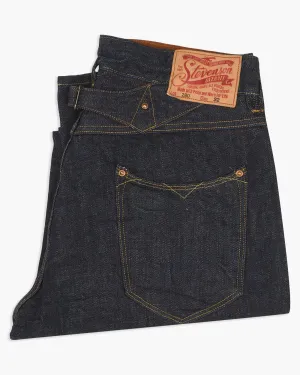 Stevenson Overall Co. Visalia 280 Buckle Back Wide Straight 14oz Selvedge Mens Jeans - Indigo One Wash Daily Wear Festival Outfit Stretch Classic Wear