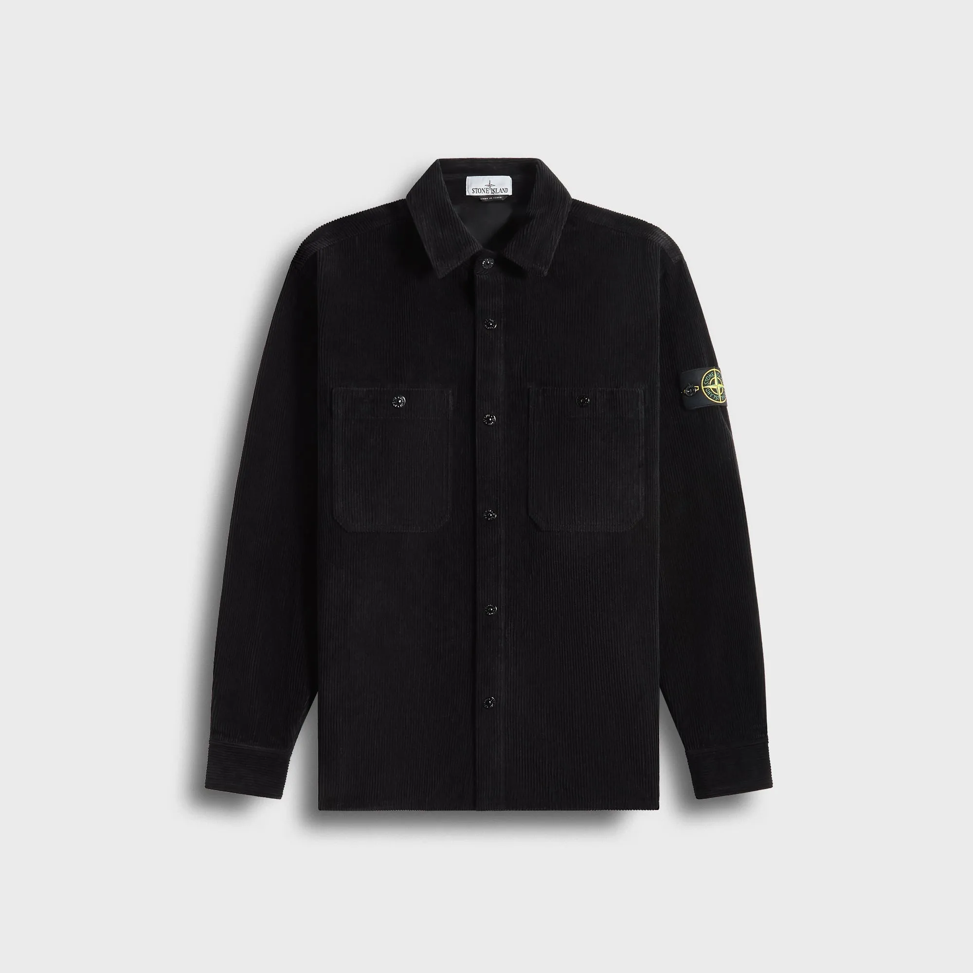 SnapFastenings Stone Island Corduroy Shirt - Black