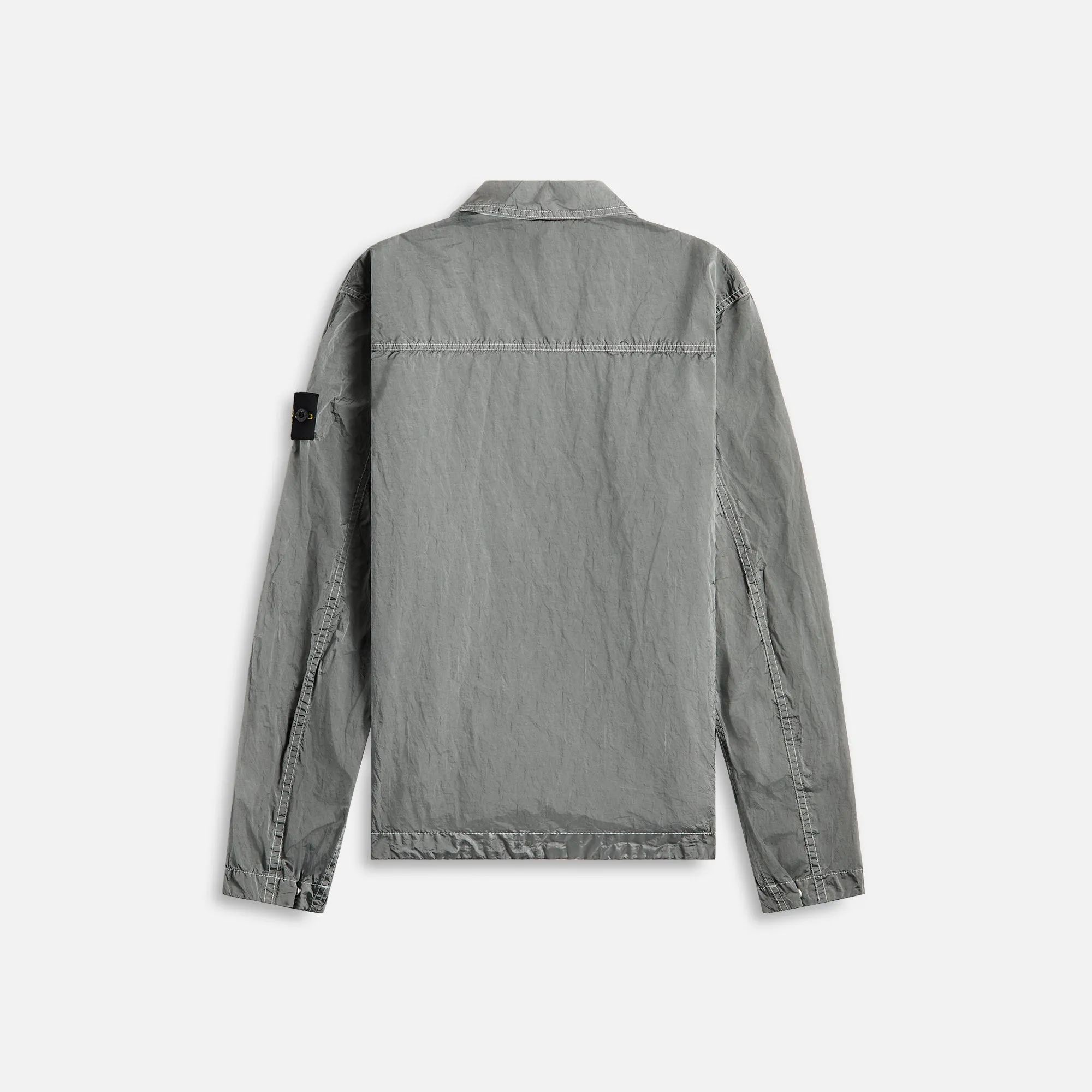 Stone Island Nylon Metal Garment Dyed Shirt - Pearl Grey FlexibleHoodDesign Simple Outer