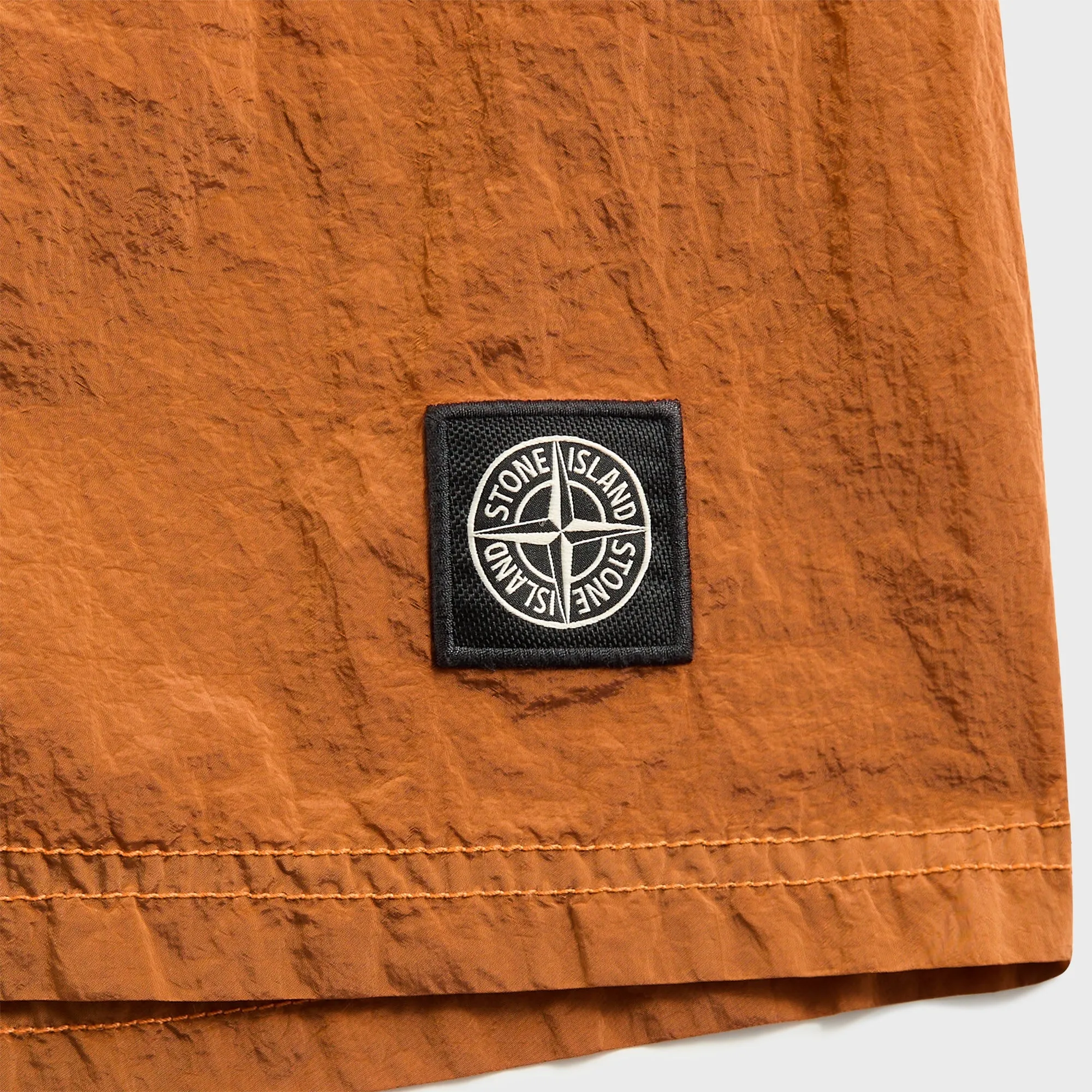 Compression Lining Quick Move Stone Island Nylon Metal Swim Short - Arancio