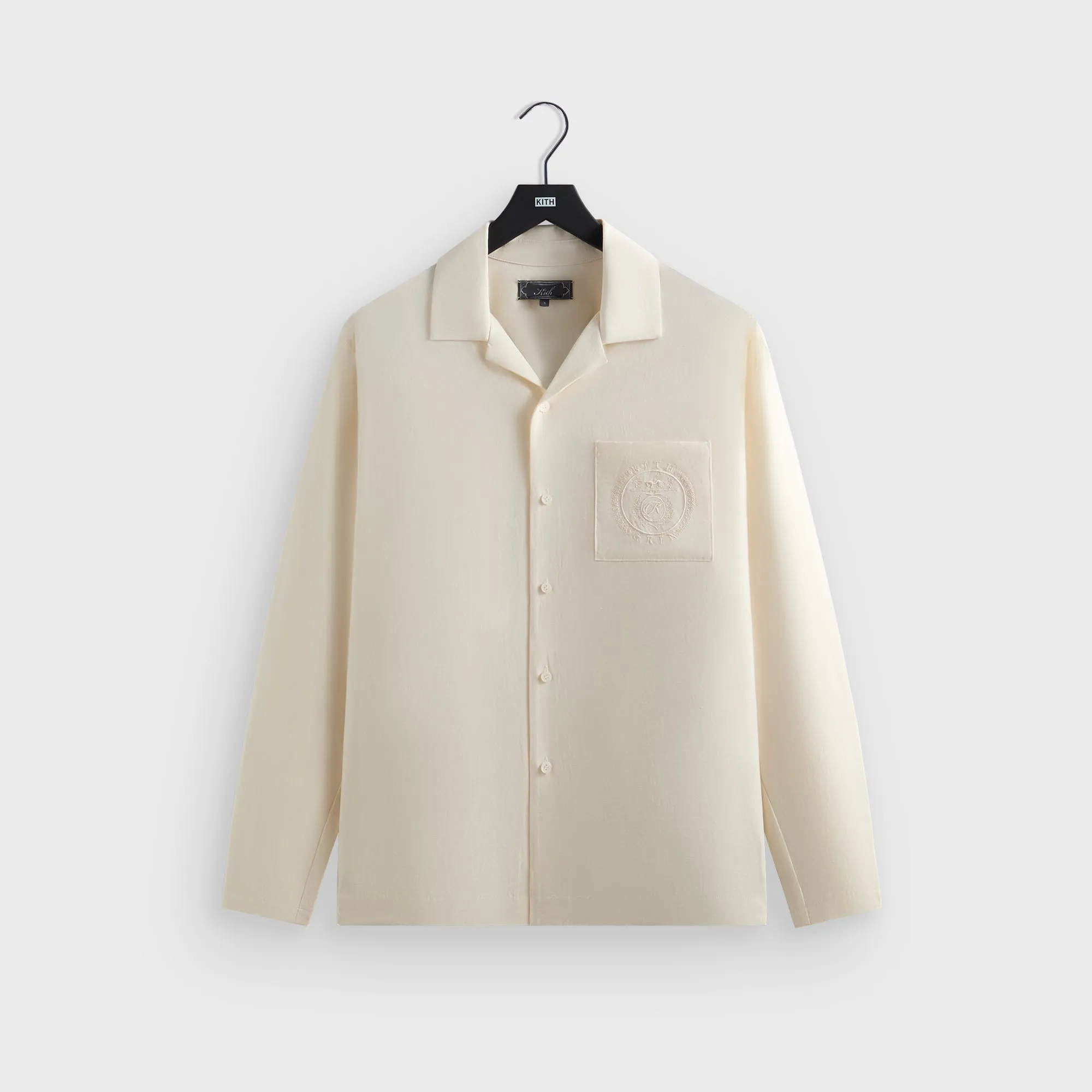 Kith Adonis Camp Collar Shirt - Sandrift Layered construction Moisture Wicking Finish