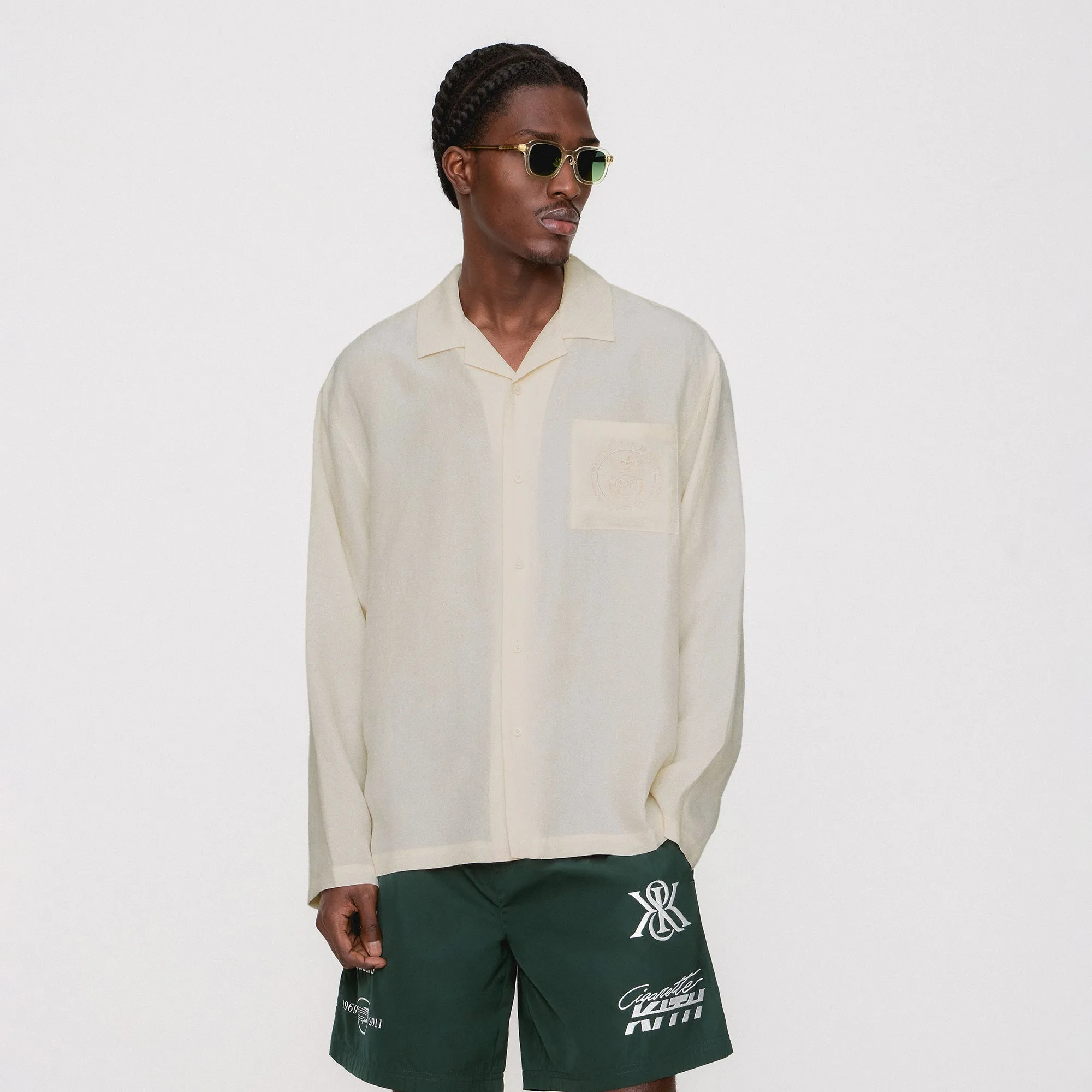 OdorResistantTreatment Kith Adonis Camp Collar Shirt - Sandrift