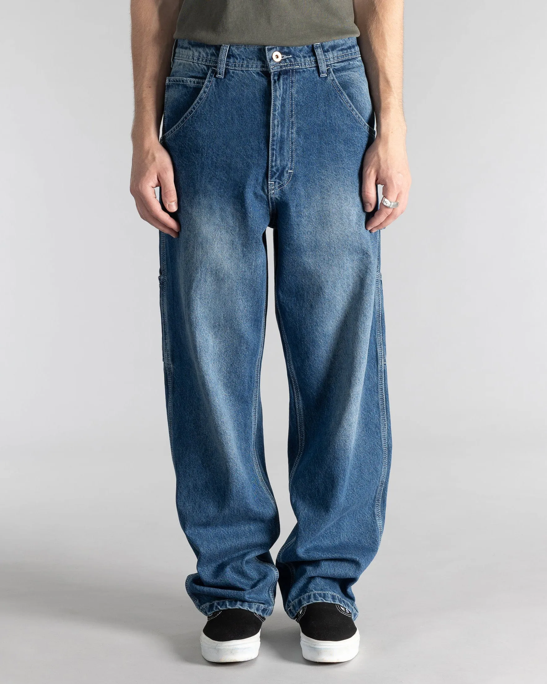 Acid Wash Effect Layer Ready Stan Ray OG Painter Relaxed Fit Jeans - 70's Stone Denim