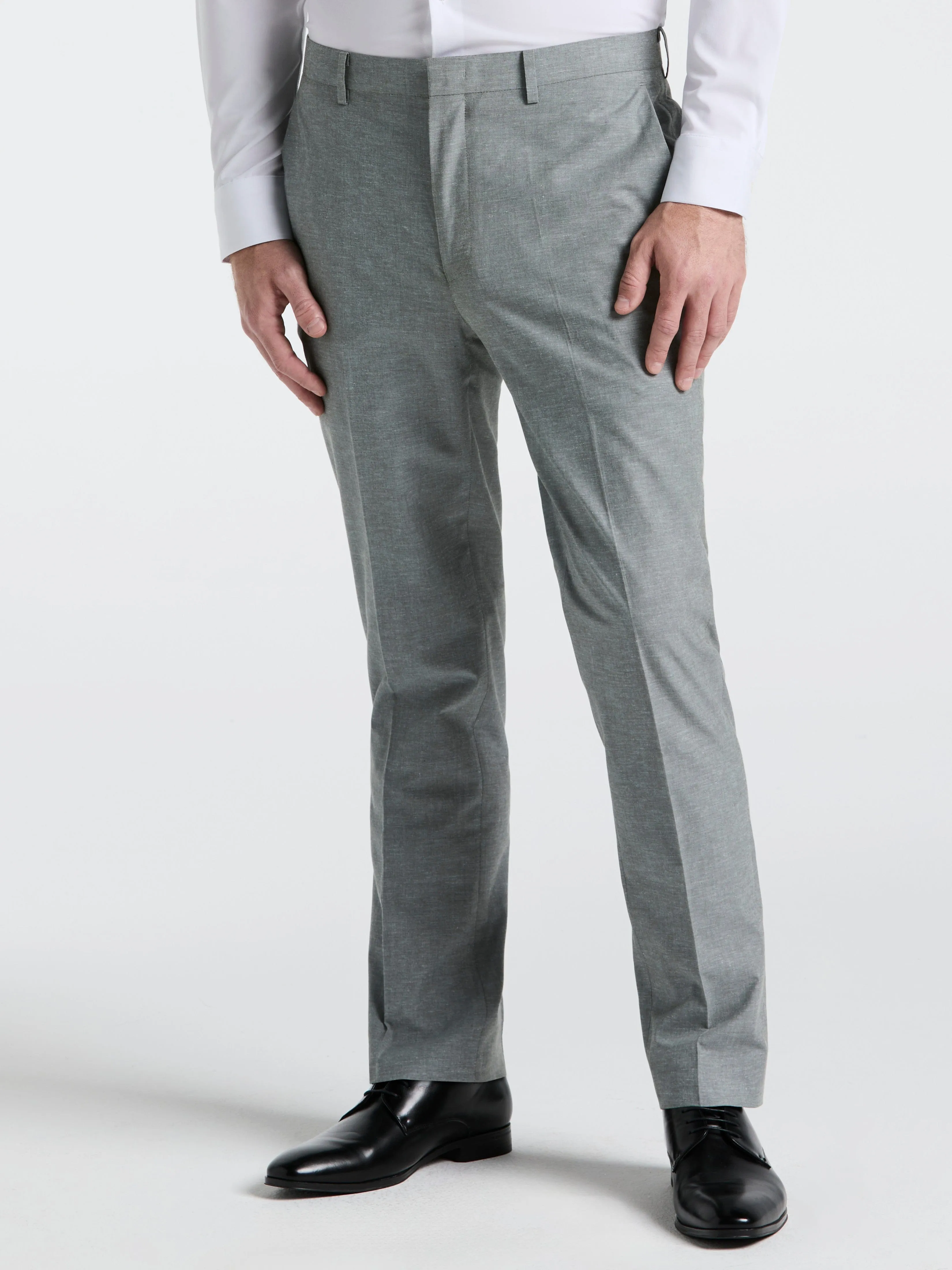 Easy Layer Slim Fit Solid Linen Blend Pant
