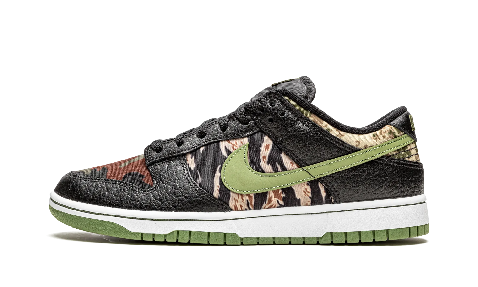Soft Interior Elastic laces Dunk Low "Black Multi-Camo"