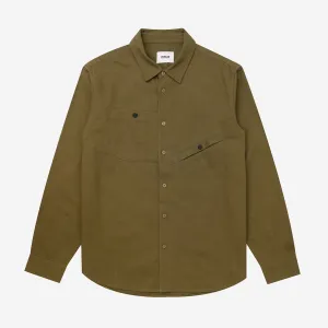 Hooded Option Bamboo Fiber Blend Task Shirt Moss