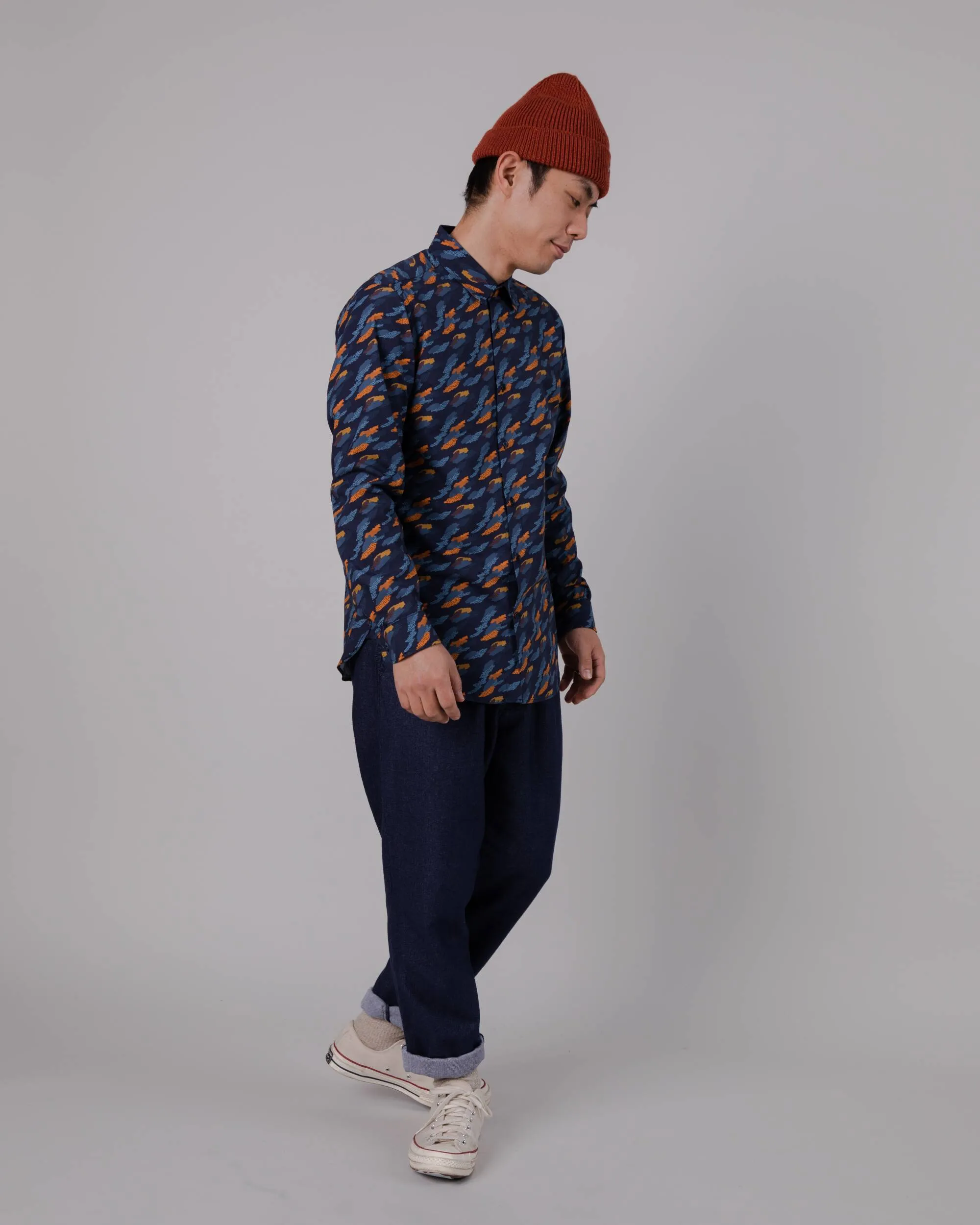 Flannel Comfort Chino Navy Flattering Design Wear Premium Look