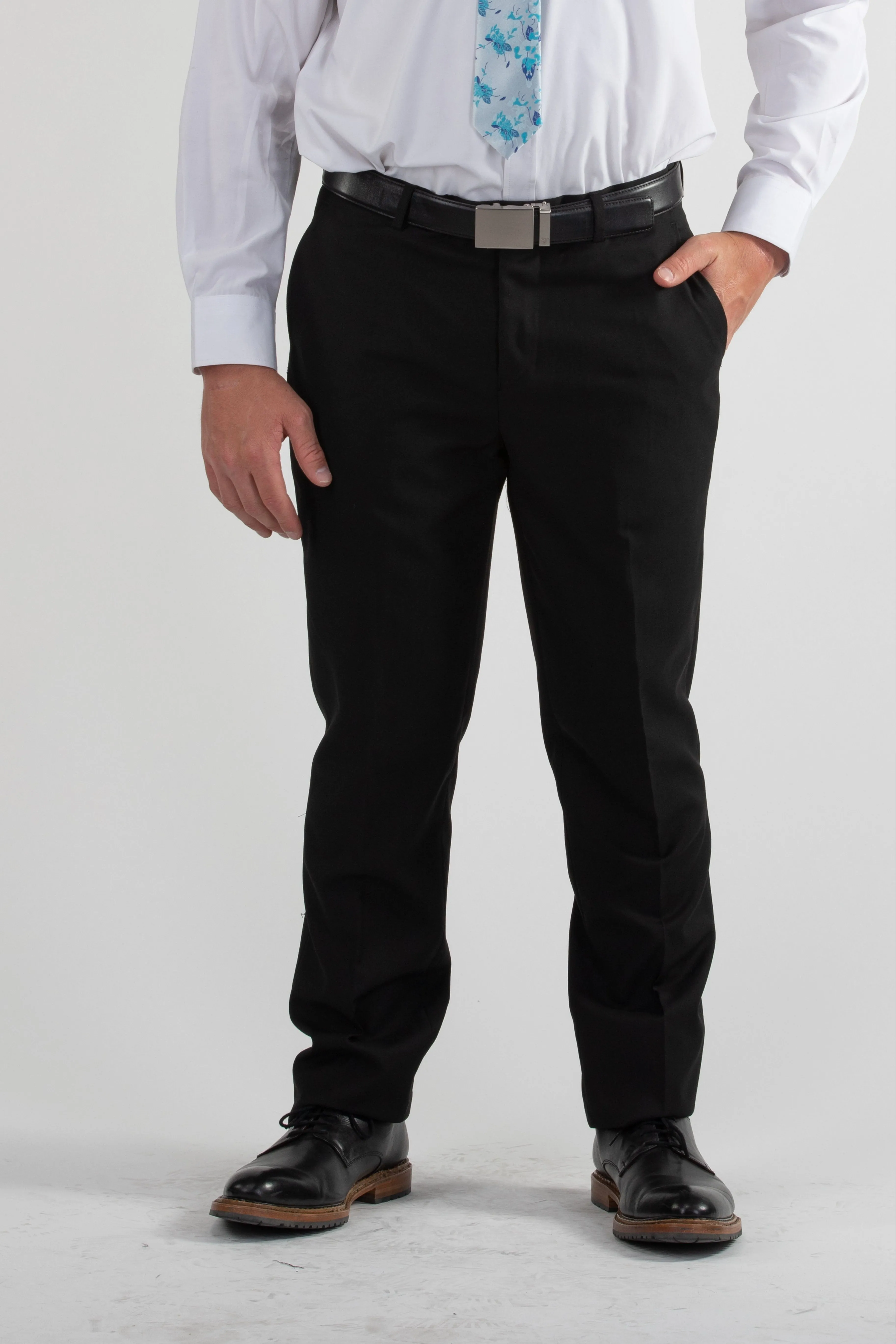 Effortless Style Sporty Comfort Fit Signature Suit Pant Slim Fit / Black