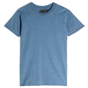 Eco-friendly Elastic waist Circular Knit T-Shirt - Blue