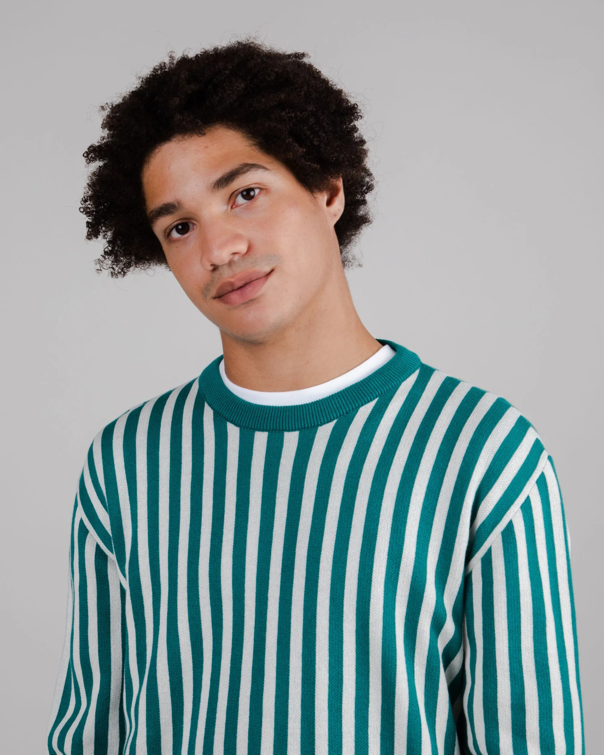 Stripes Cotton Sweater Green product mid range value