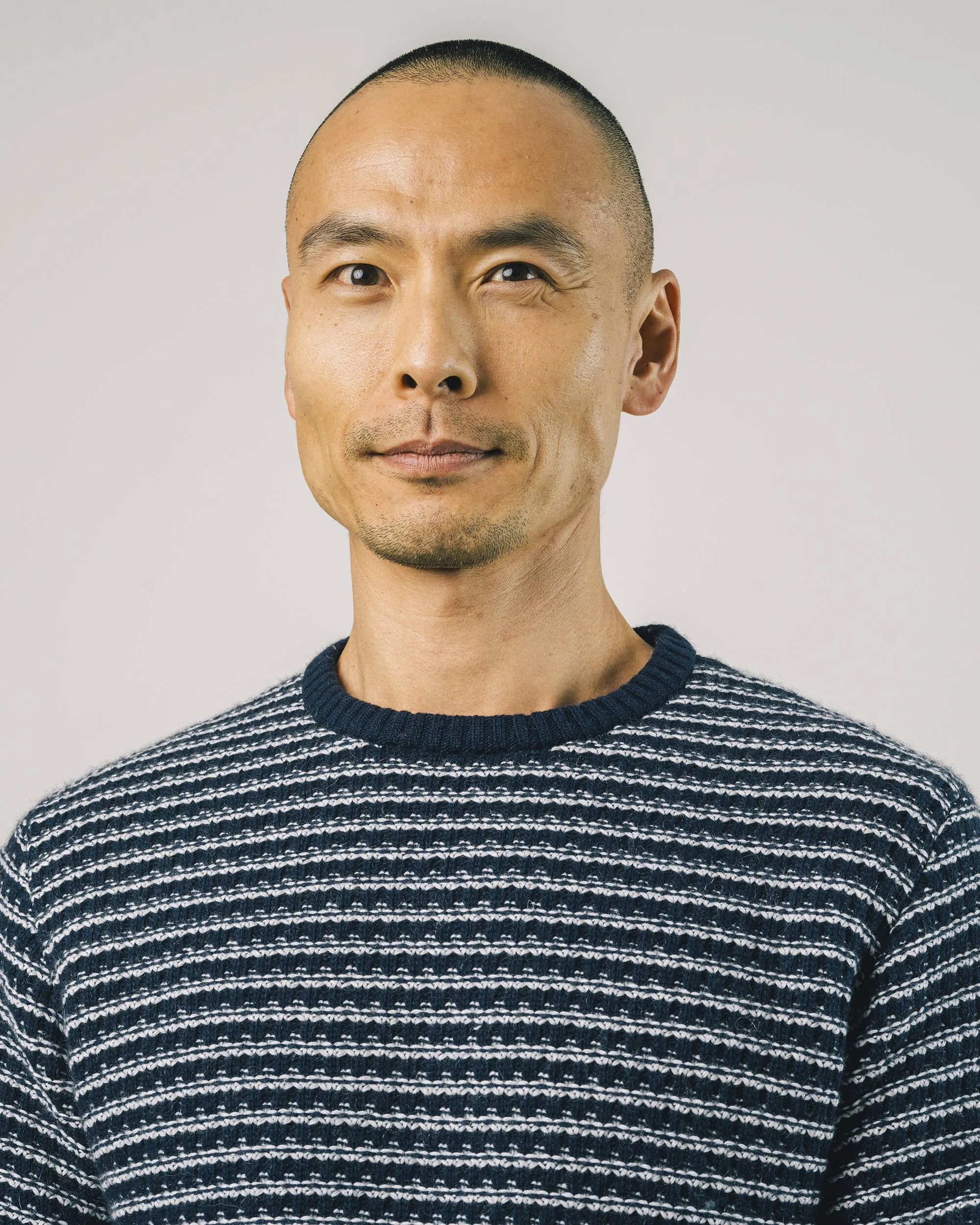 Smart Hoodie Stripes Sweater Navy