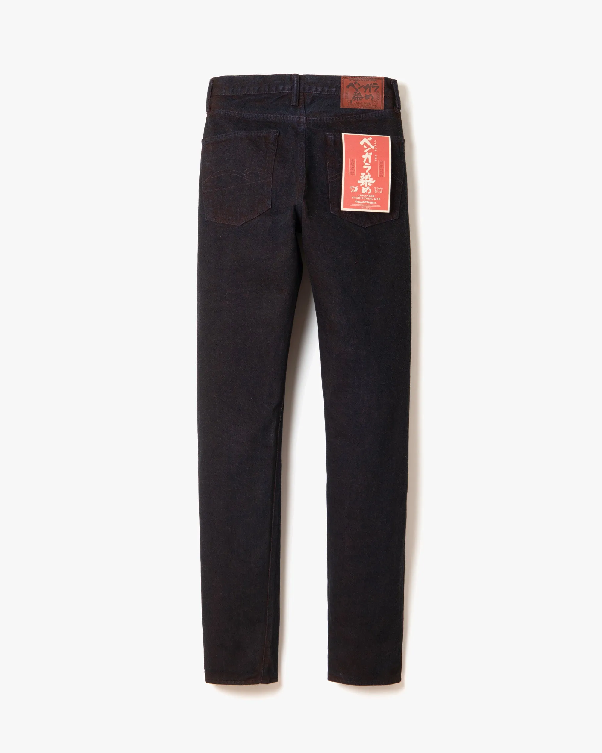 Studio D'Artisan D1908 Bengara Dye Relaxed Tapered 14oz Selvedge Jeans - Onewash Quick Dry Fabric
