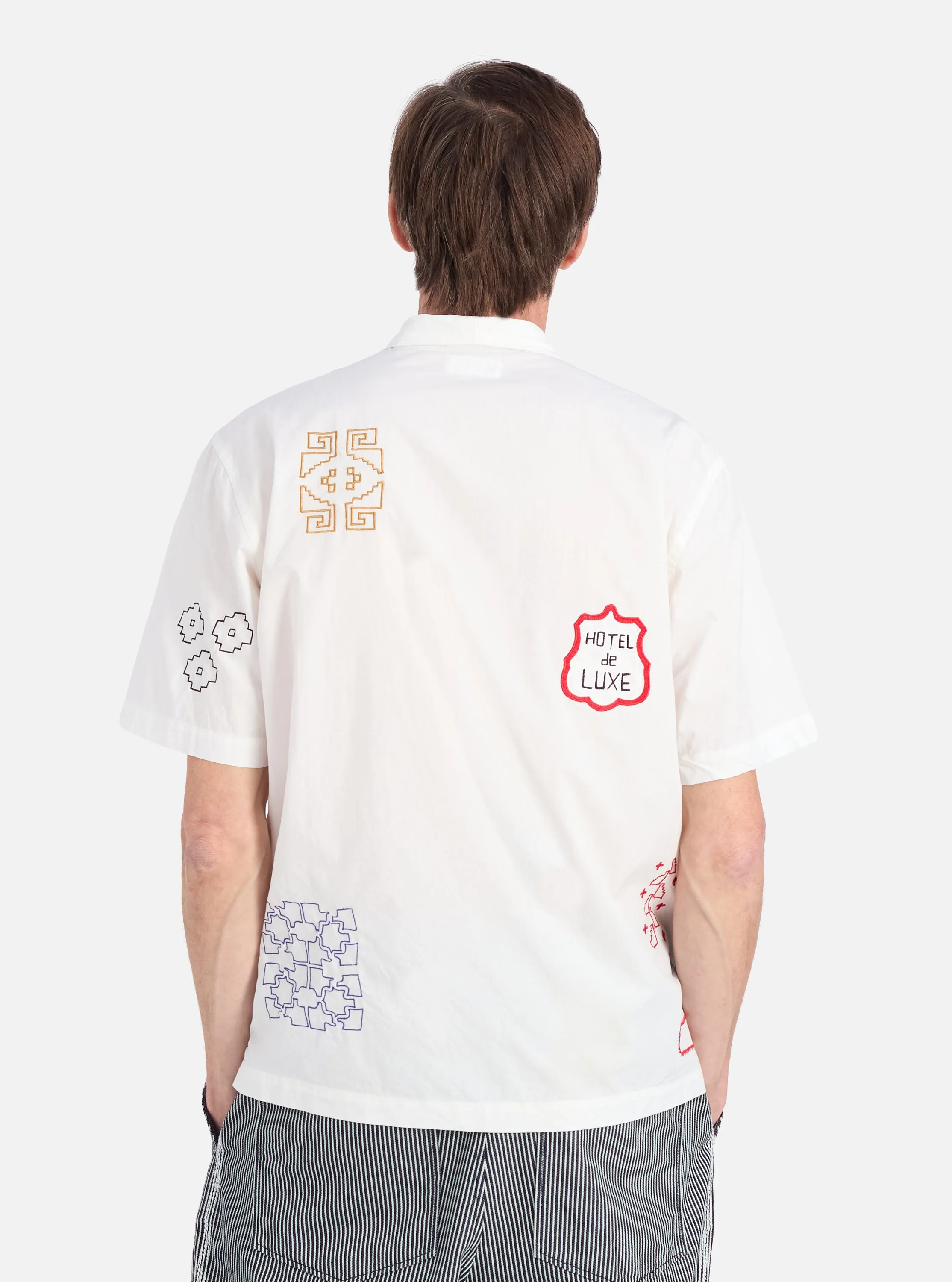 Monochrome Palette Ecru Embroidered Poplin Minari Shirt